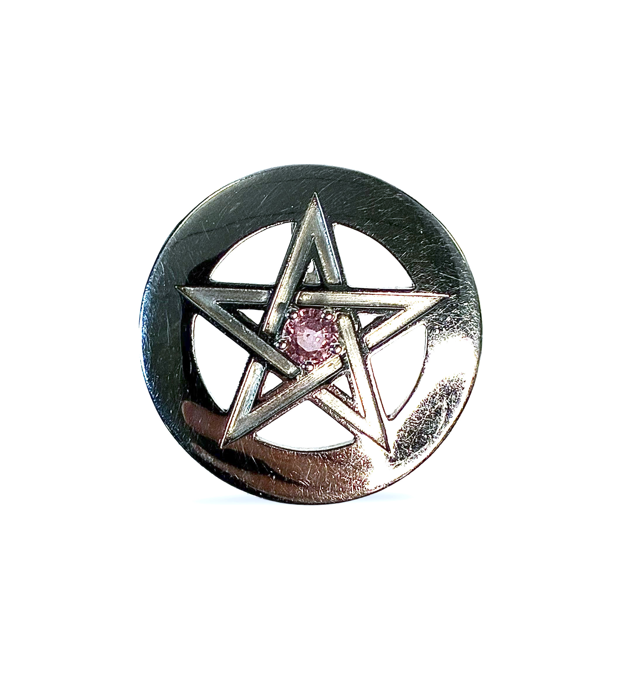 Saphir-Anhänger "Pentagramm" - Weißgold 750 - Privatbesitz
