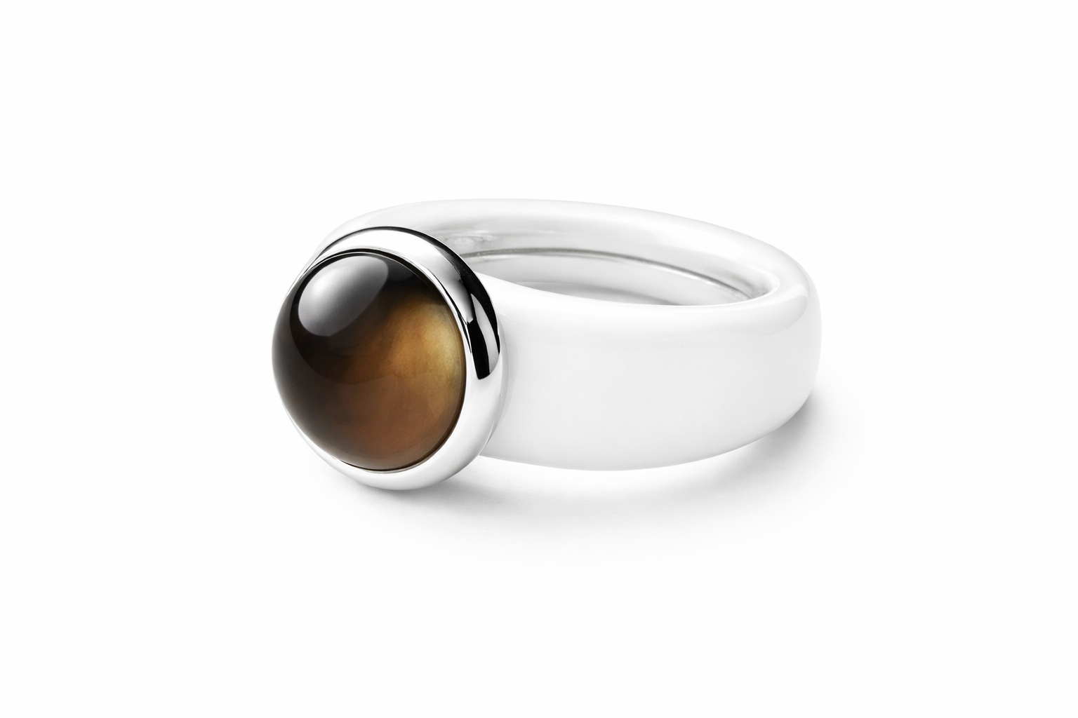 Charlotte Kopf CABOCHON CLASSIC Sterlingsilber mit Rauchquarz