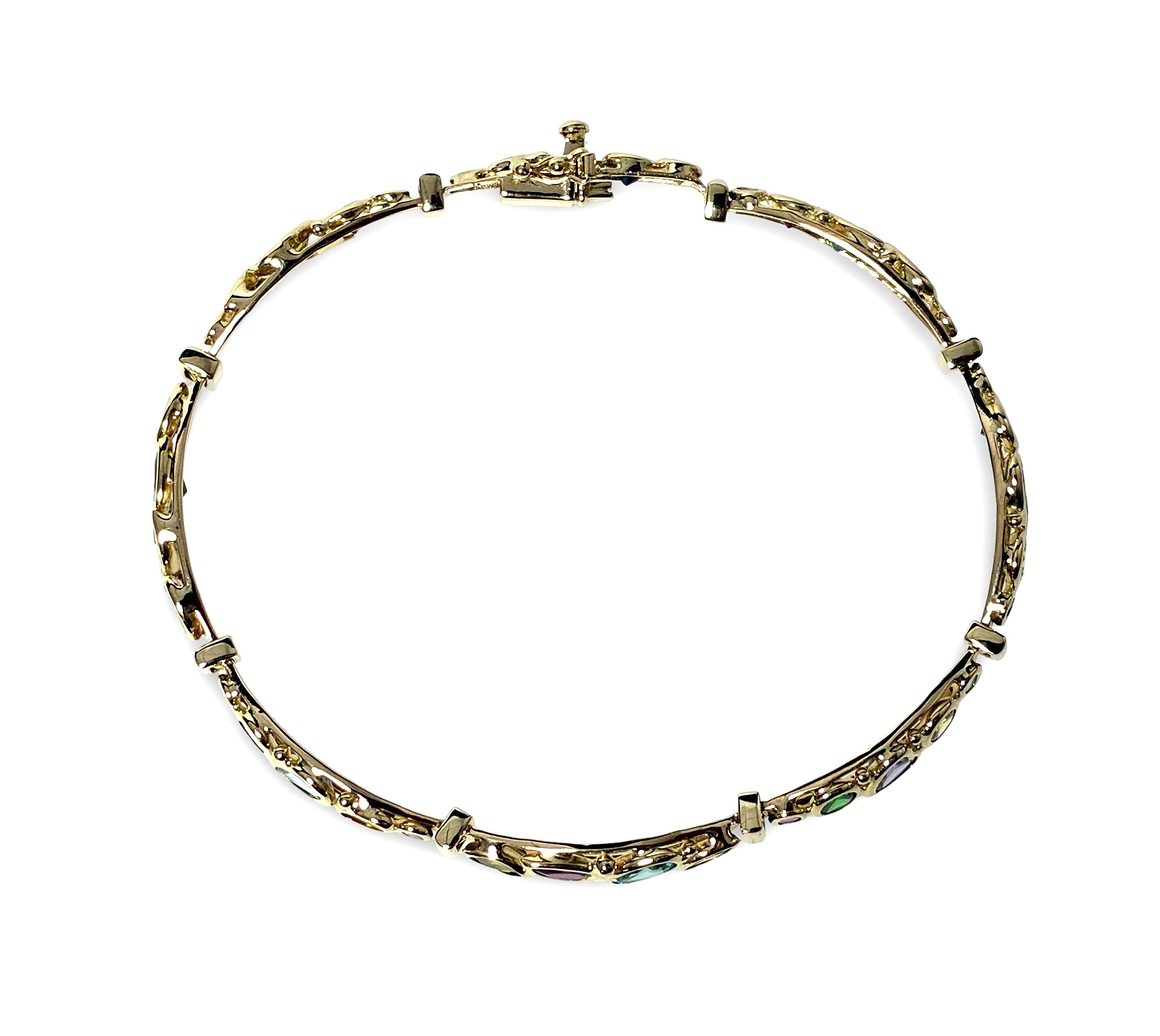 Schmuckstein Armkette - Gold 750 - Länge ca. 19cm - Privatbesitz