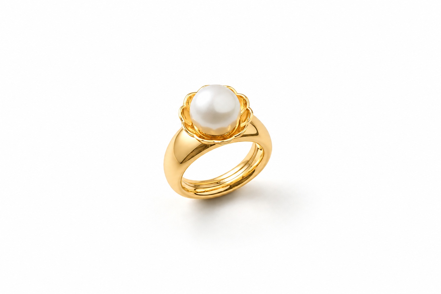 Charlotte Scheibe BLÜTENSCHALE Gelbgold 585/-
