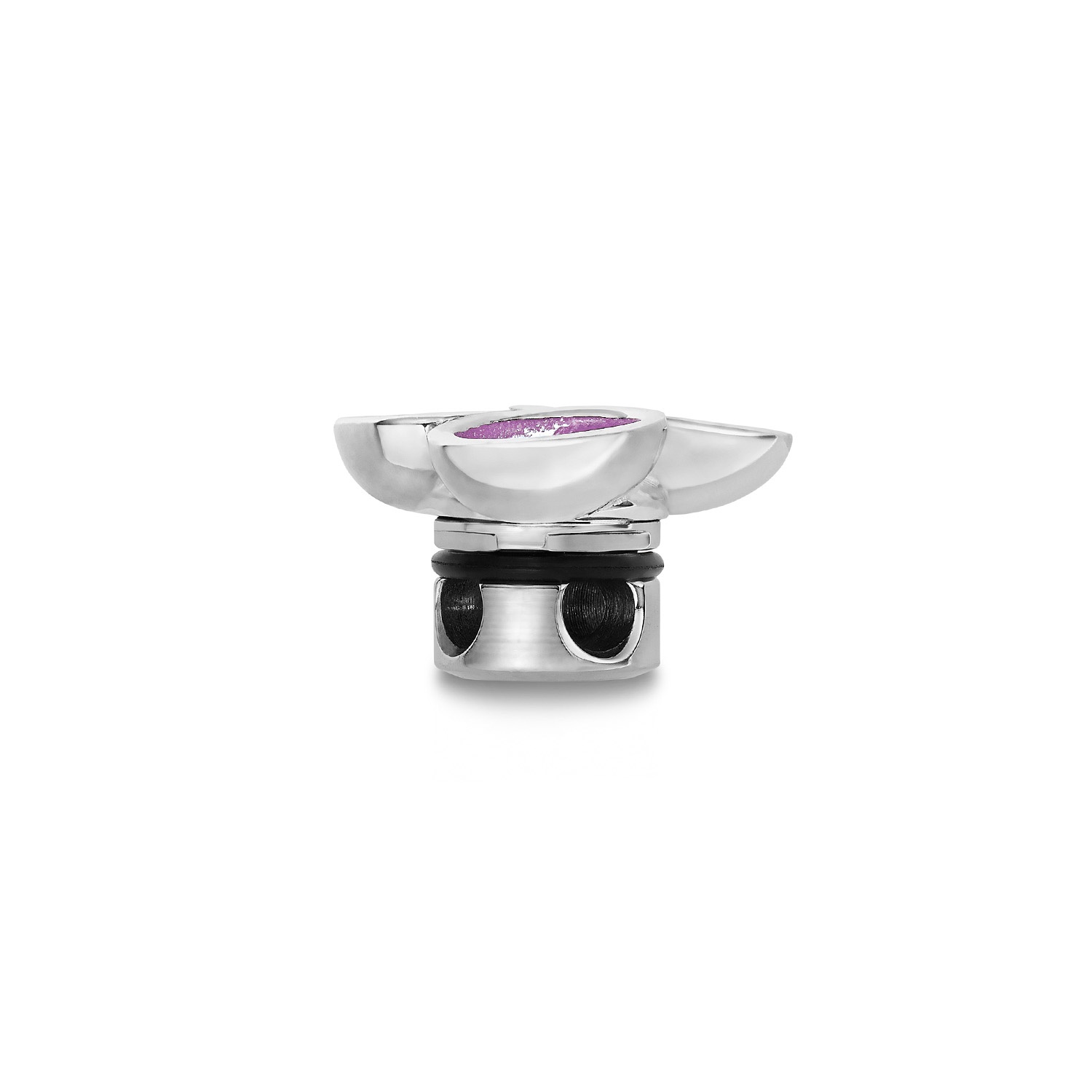 Charlotte Kopf FARBENFROH Sterlingsilber mit Emaille - Lila
