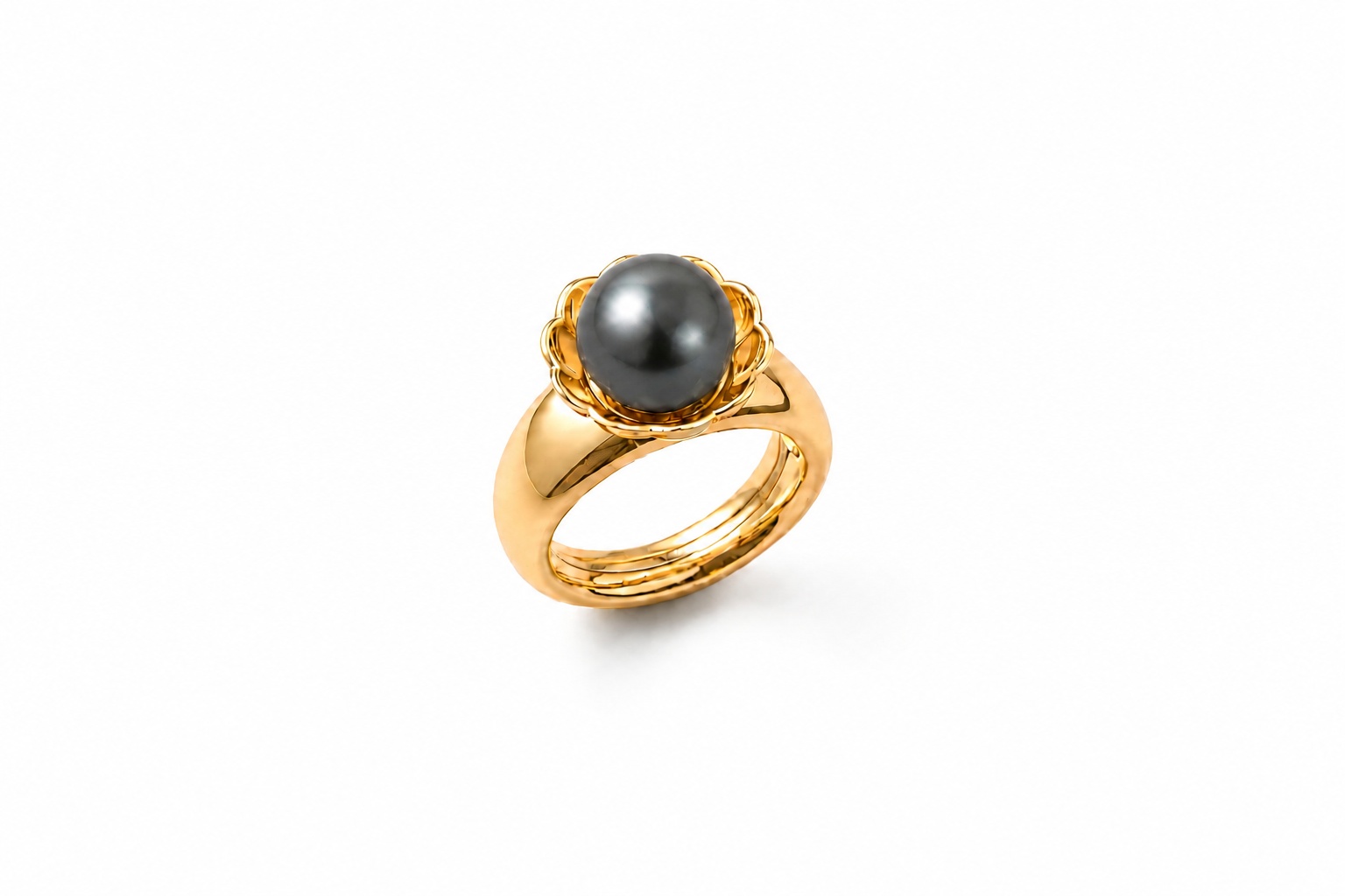 Charlotte Kopf Edelstahl mit Tahiti Perle - 10mm