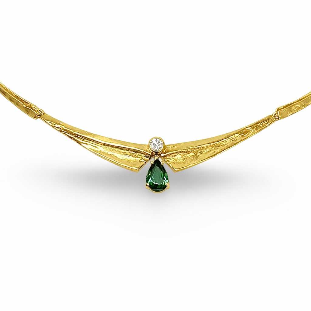 Brillant Collier - Gold 585 - Länge ca. 45 cm - Privatbesitz