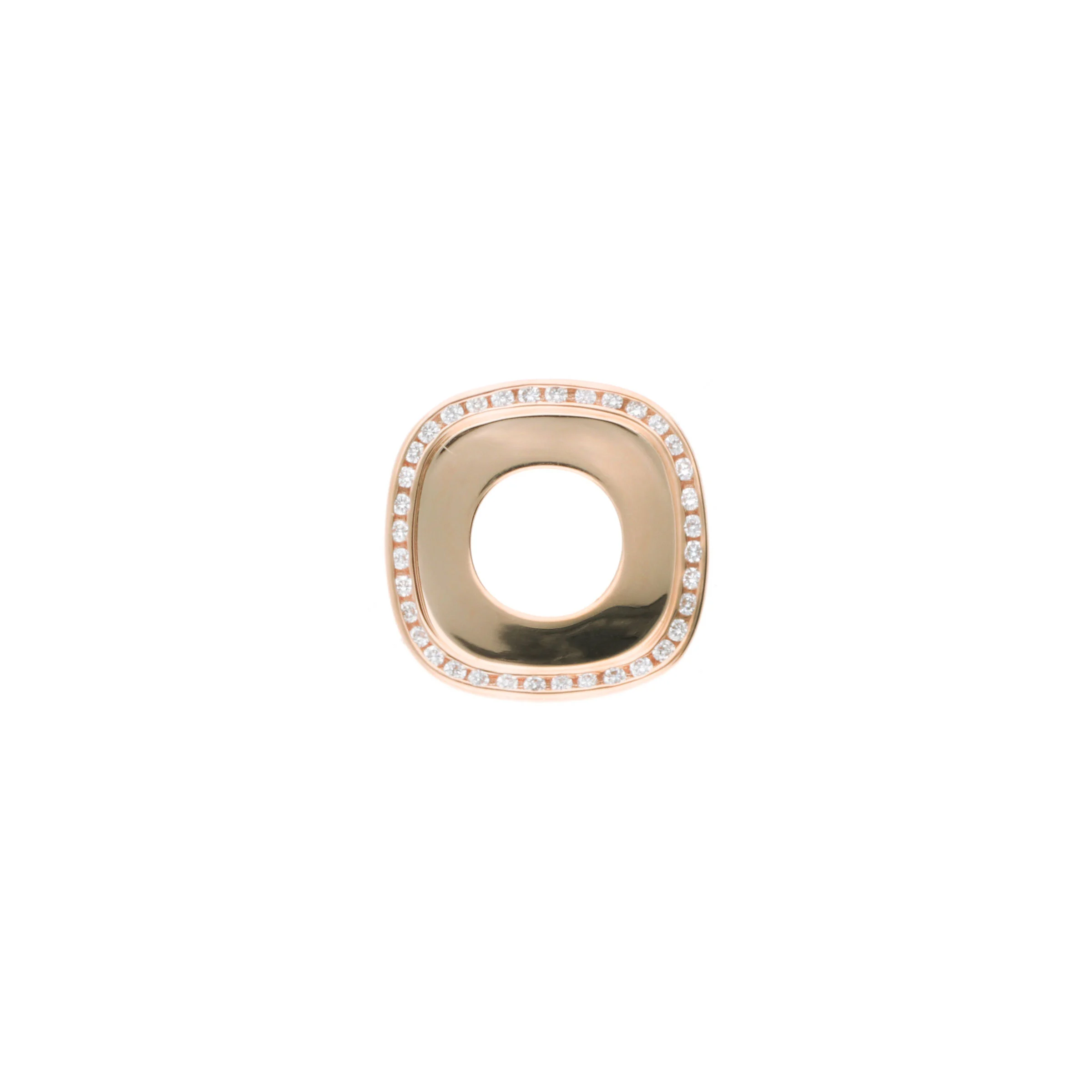 Charlotte Scheibe PIAZZA Rotgold 750/- mit Brillanten 15x15mm
