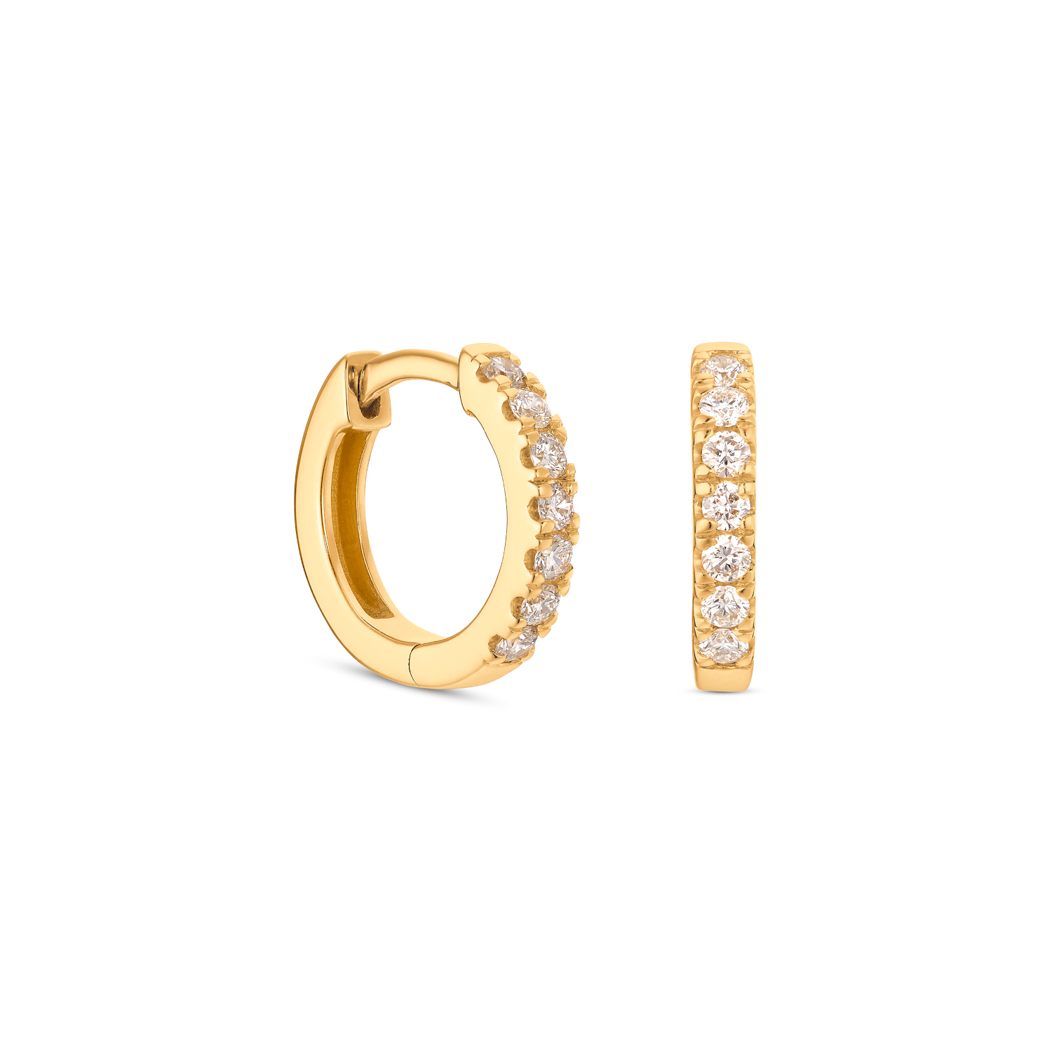 Lab Grown Diamond Klappcreolen Gelbgold 585/- im Brillantschliff zus. 0,28 ct.