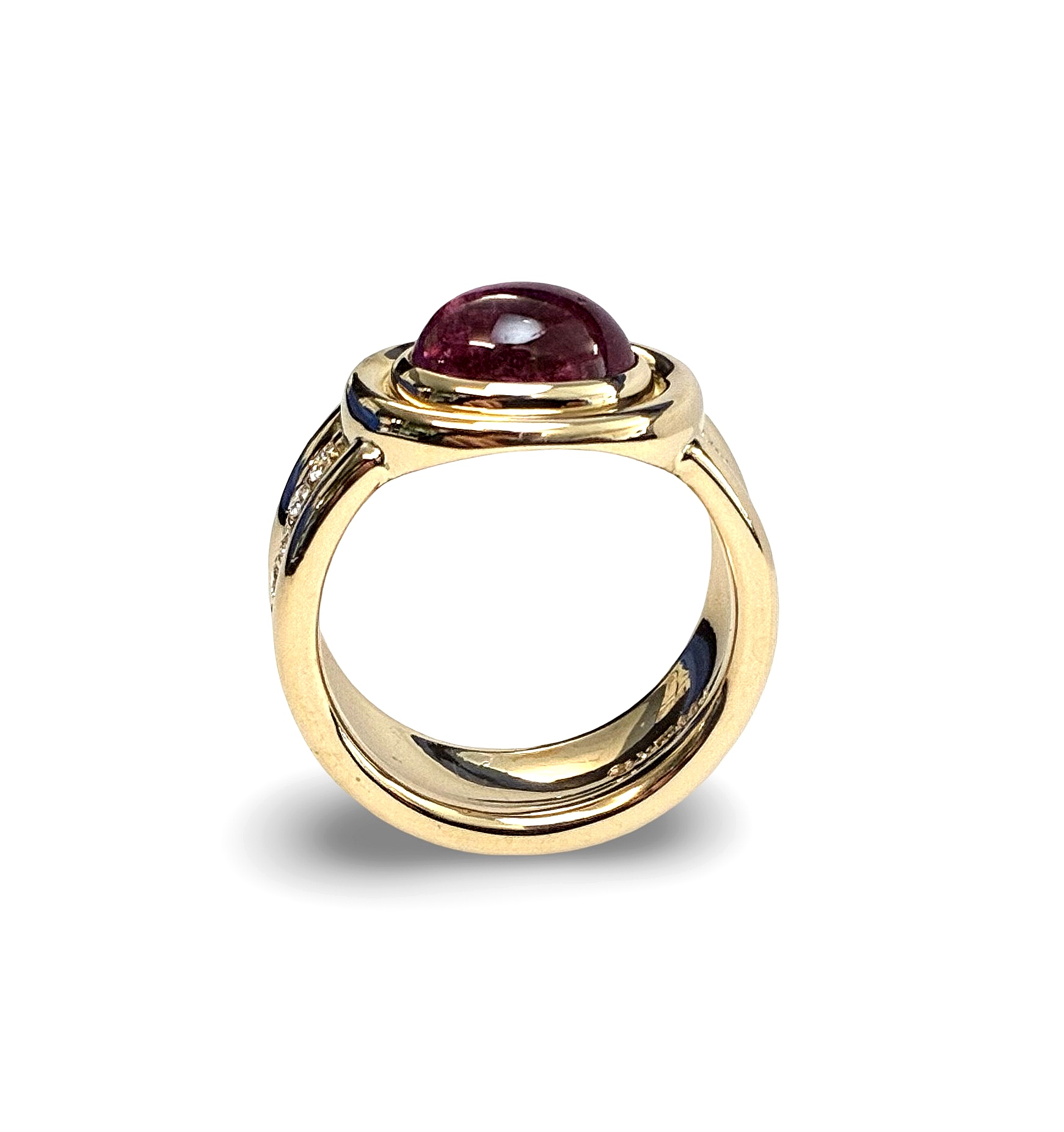 Brillant Rubellit Ring - Gold 750 - RW 56 - Privatbesitz