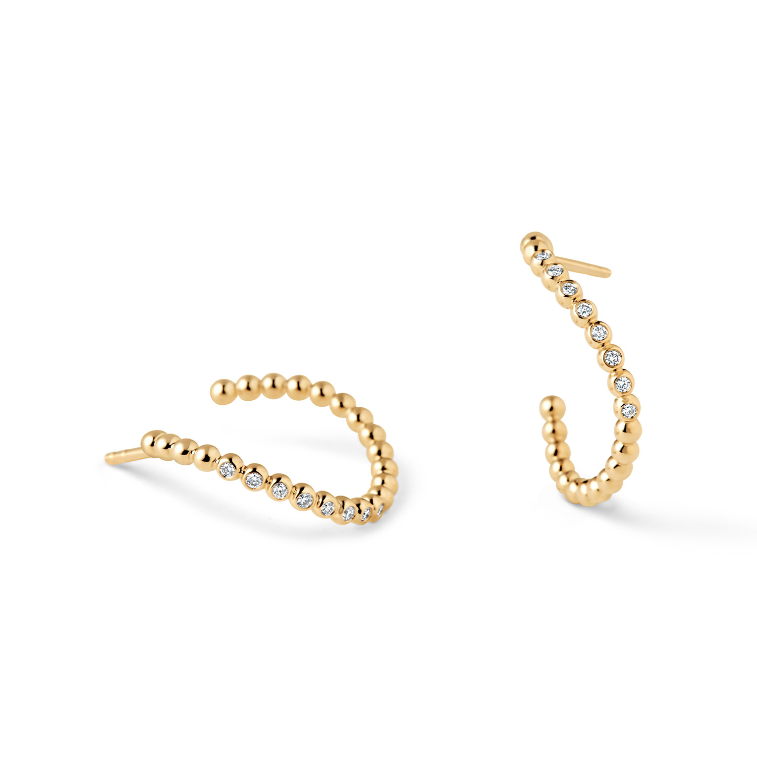 Creolen AURELIA Memoire Gelbgold 585/- mit Brillanten zus. 0,08ct