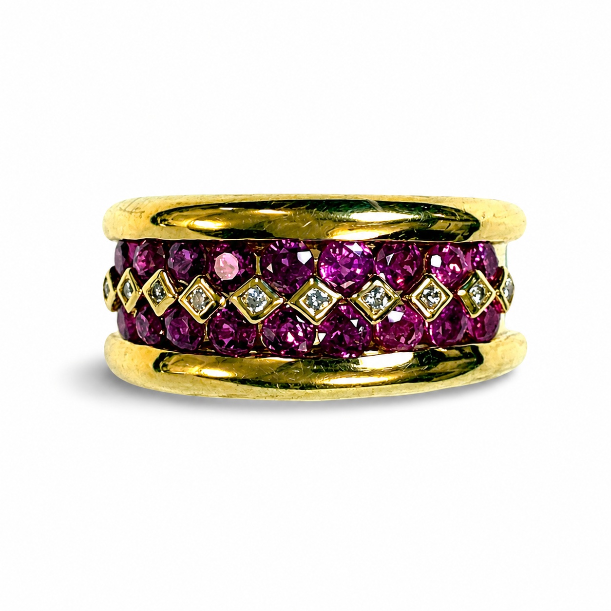 Rubin Brillant Ring - Gold 750 - RW 57 - Privatbesitz
