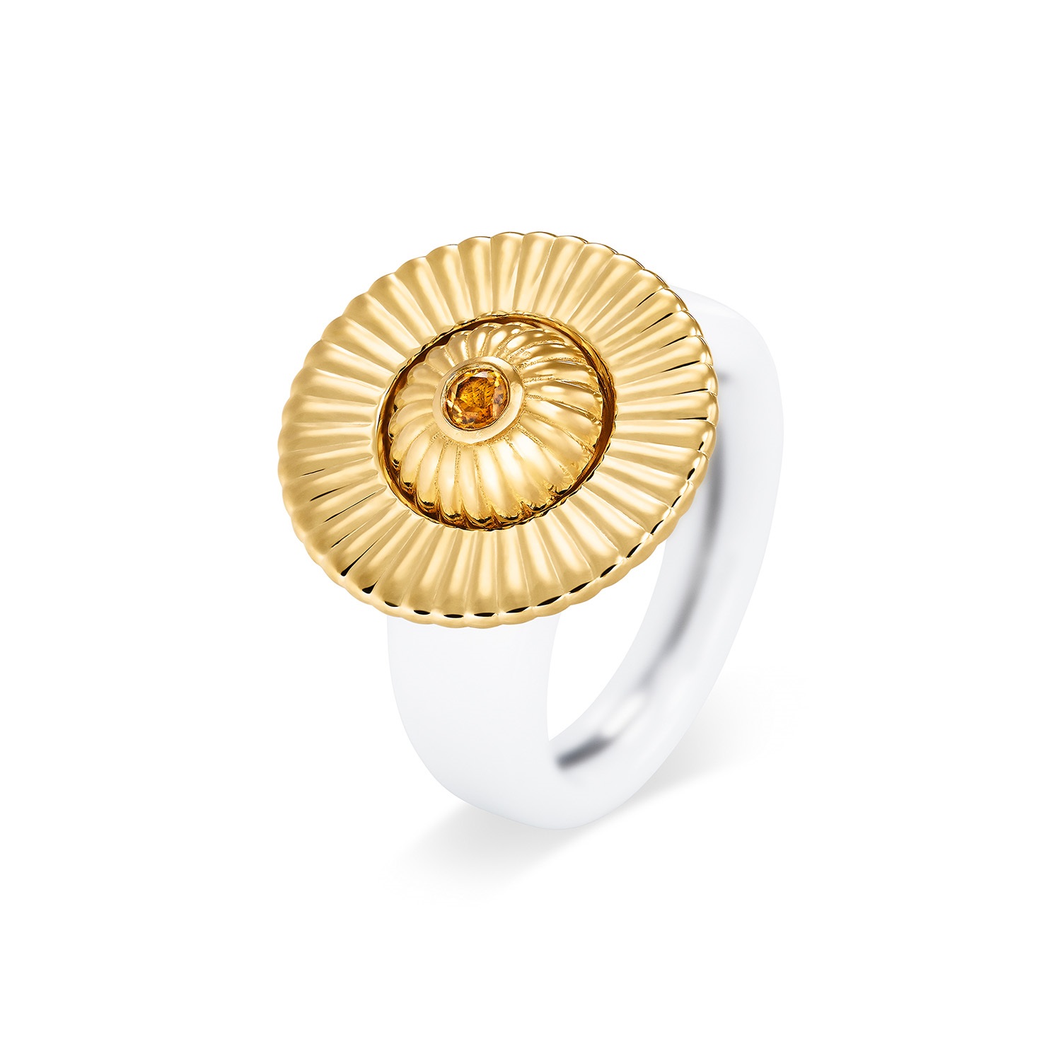 Charlotte Scheibe SUN ø20mm Sterlingsilber Gelbgold 585/- vergoldet