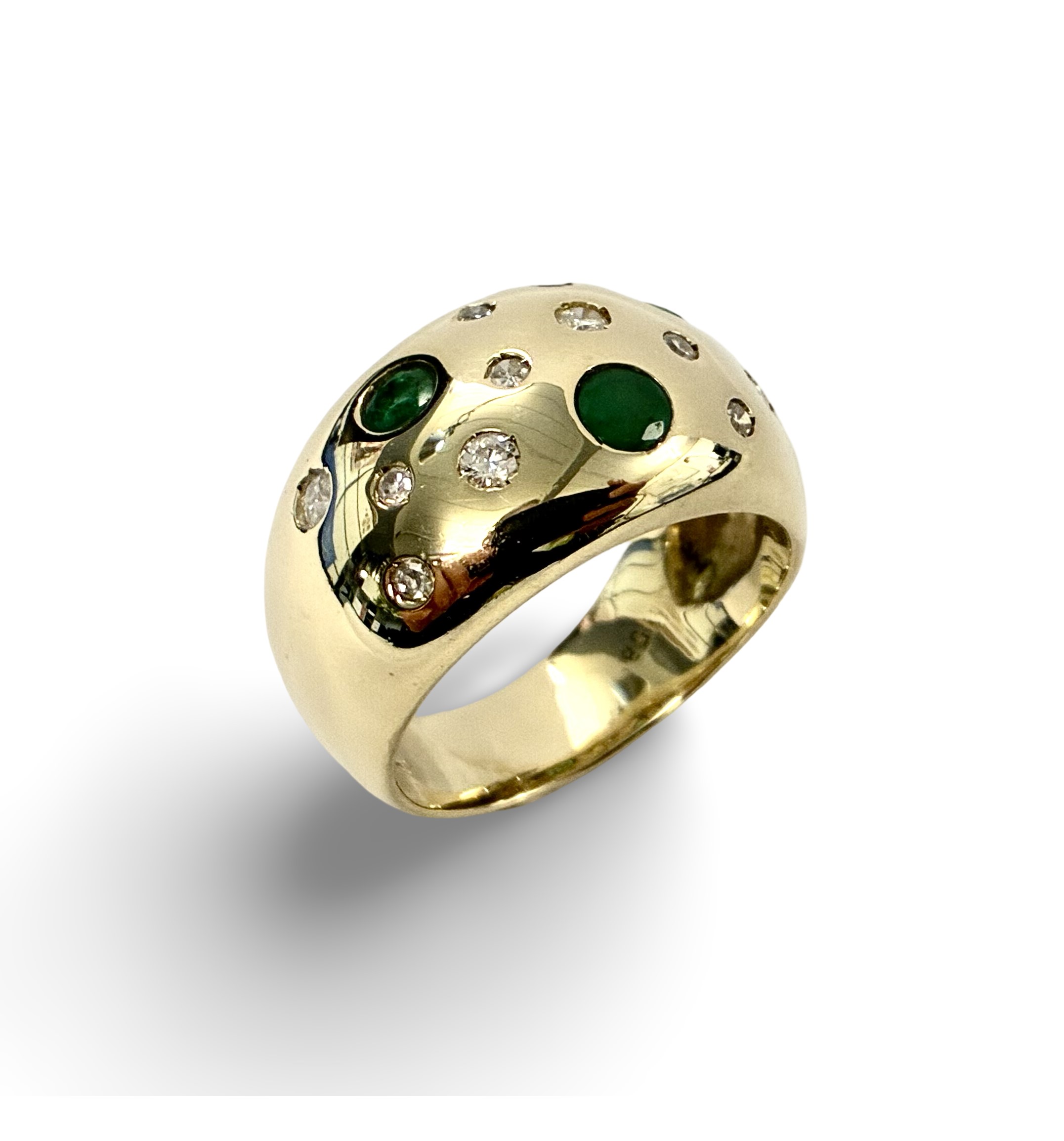 Brillant Diamant Smaragdring - Gold 585 - RW 55 - Privatbesitz