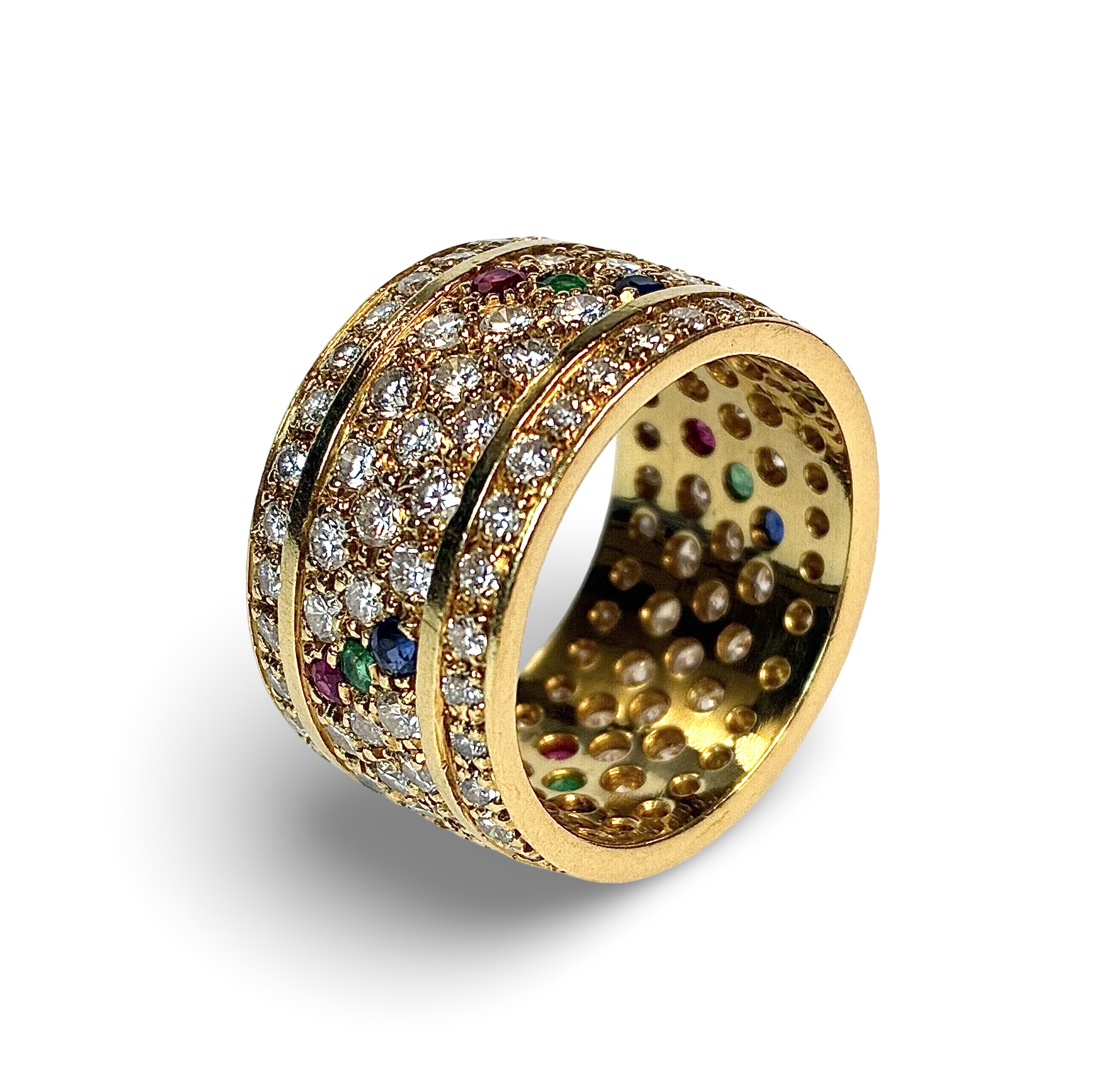 Brillant Farbsteinring - Gold 750 - RW 57 - Privatbesitz