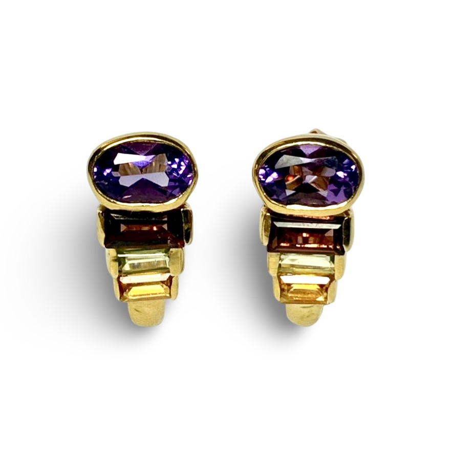 Schmuckstein Ohrstecker - Gold 585 - Privatbesitz