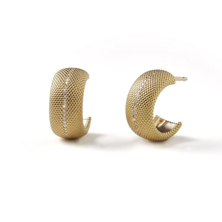 Creole AURUM kugelig Gelbgold 585/- mit Brillanten