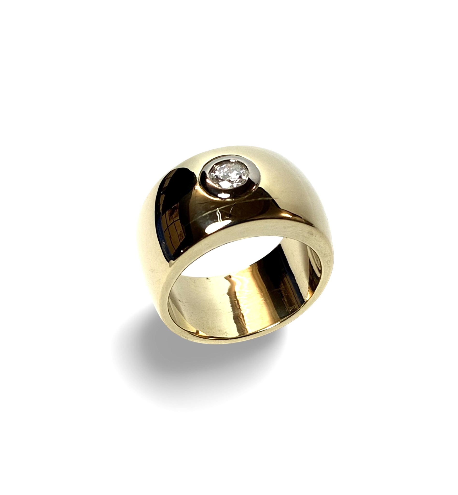 Brillant Solitär Ring - Gold und Weißgold 585 - RW 55 - Privatbesitz