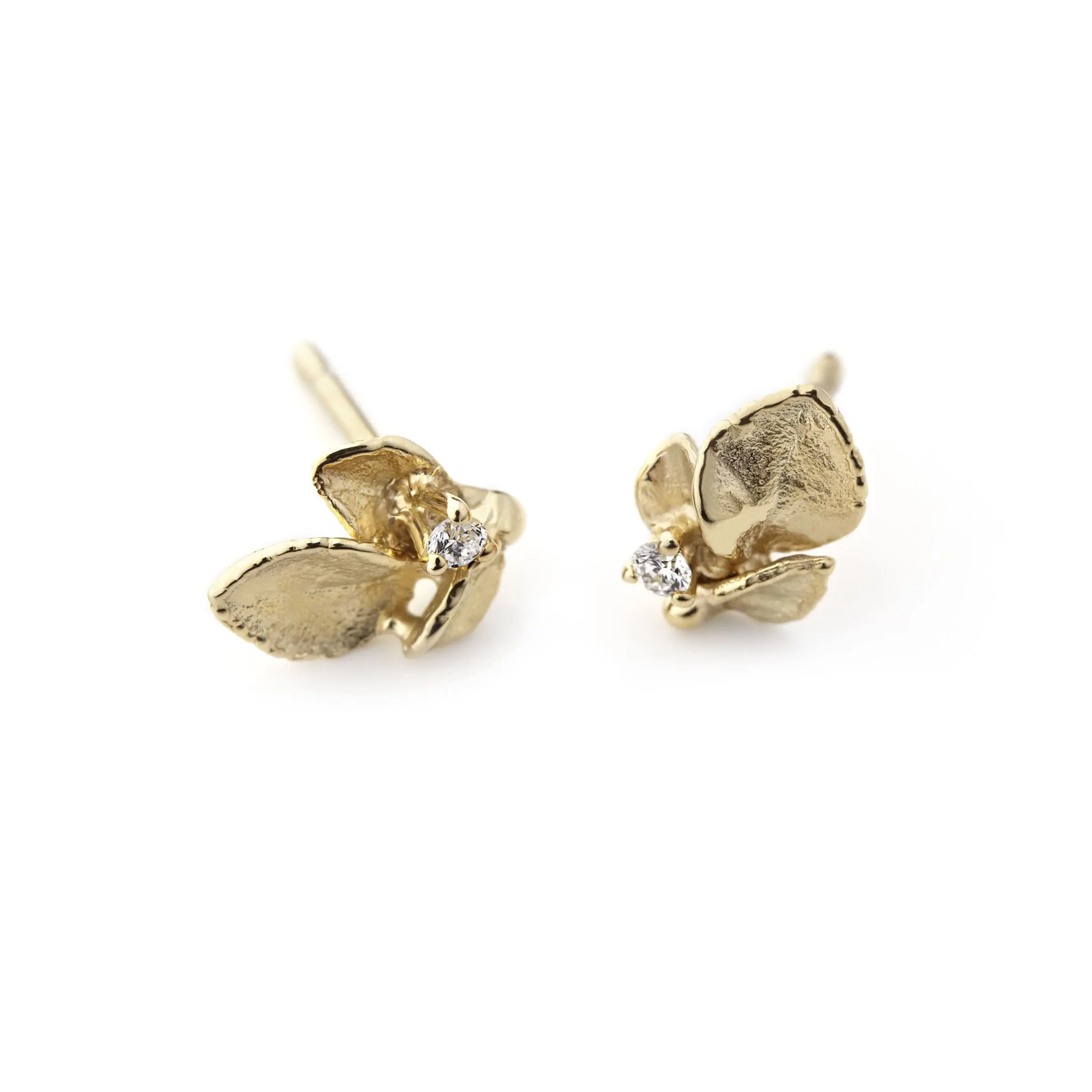 Ohrstecker WINDSPIEL Gelbgold 750/- mit Brillant