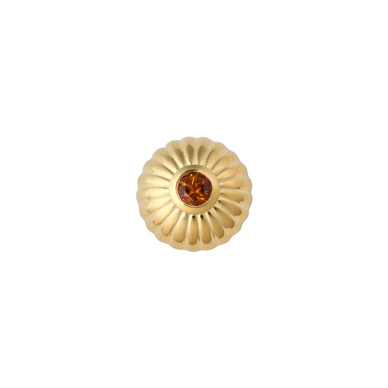 Charlotte Kopf SUN ø10mm Sterlingsilber Gelbgold 585/- vergoldet mit Citrin