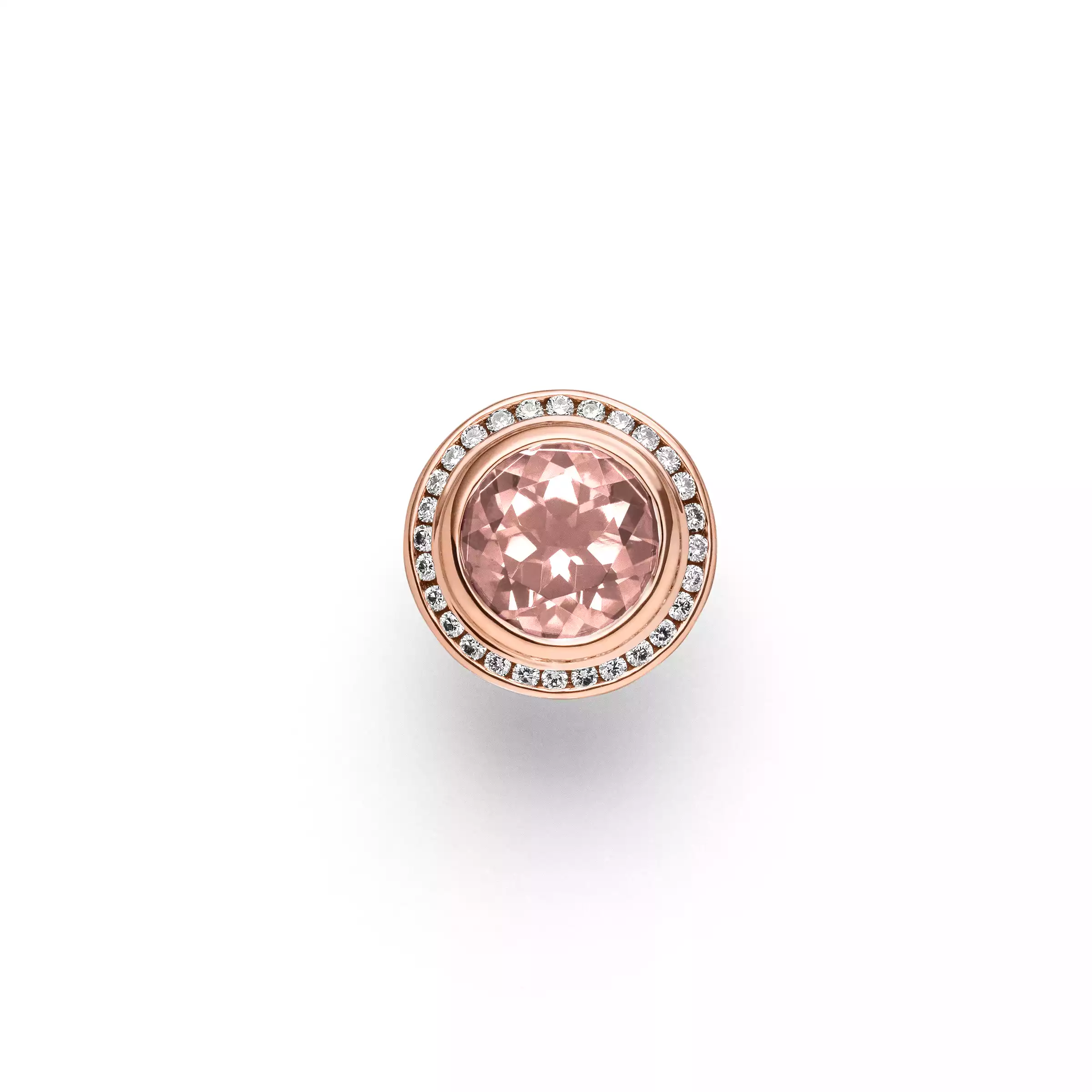 Charlotte Kopf TRESORO Rotgold 585/- mit Brillanten und Morganit