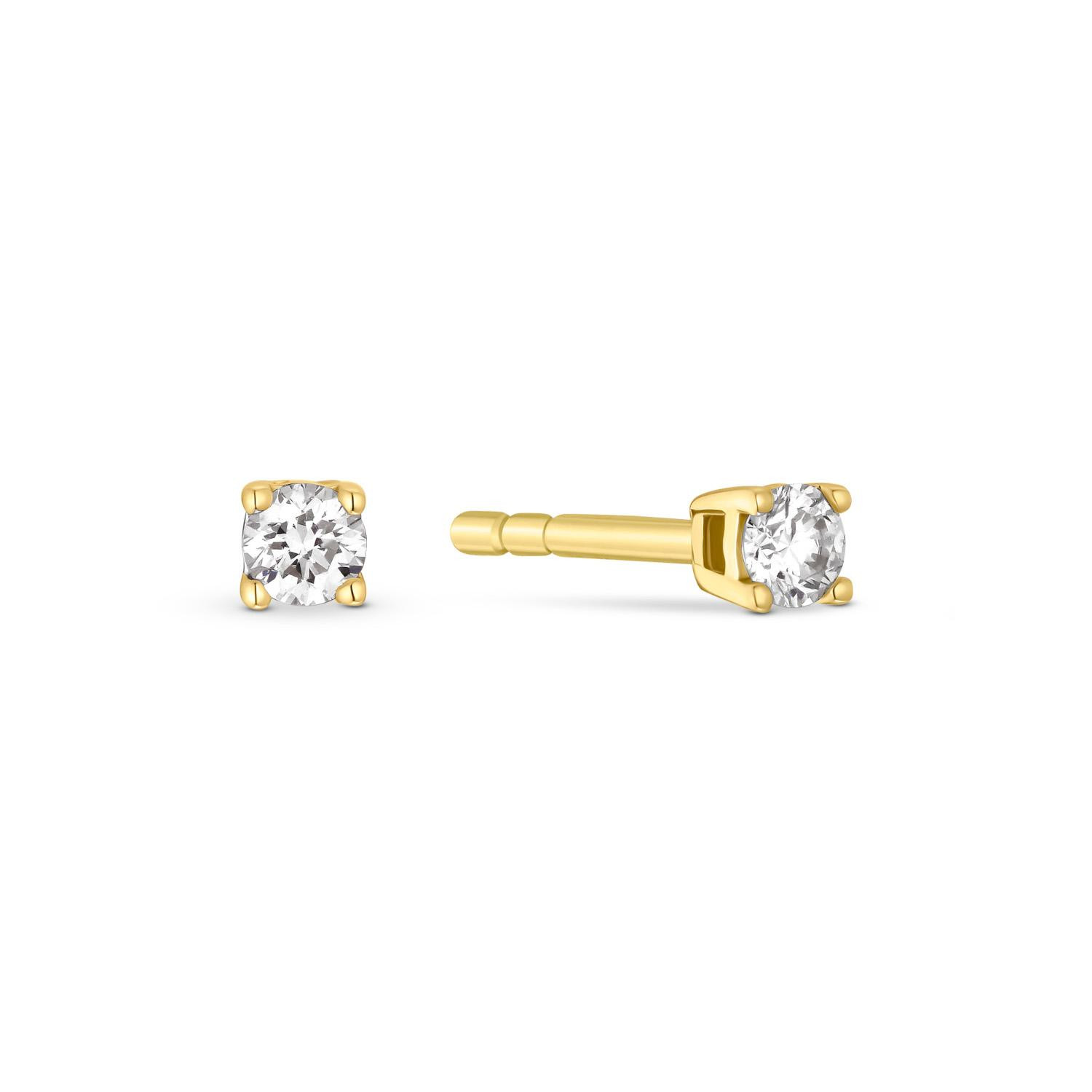 Diamant Ohrstecker Gold 585/- mit Brillanten zus. 0,10 ct.