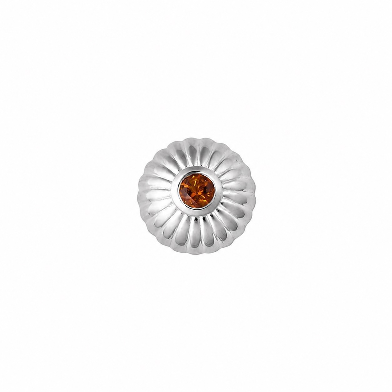 Charlotte Kopf SUN ø10mm Halslänge 1mm Sterlingsilber rhodiniert mit Citrin