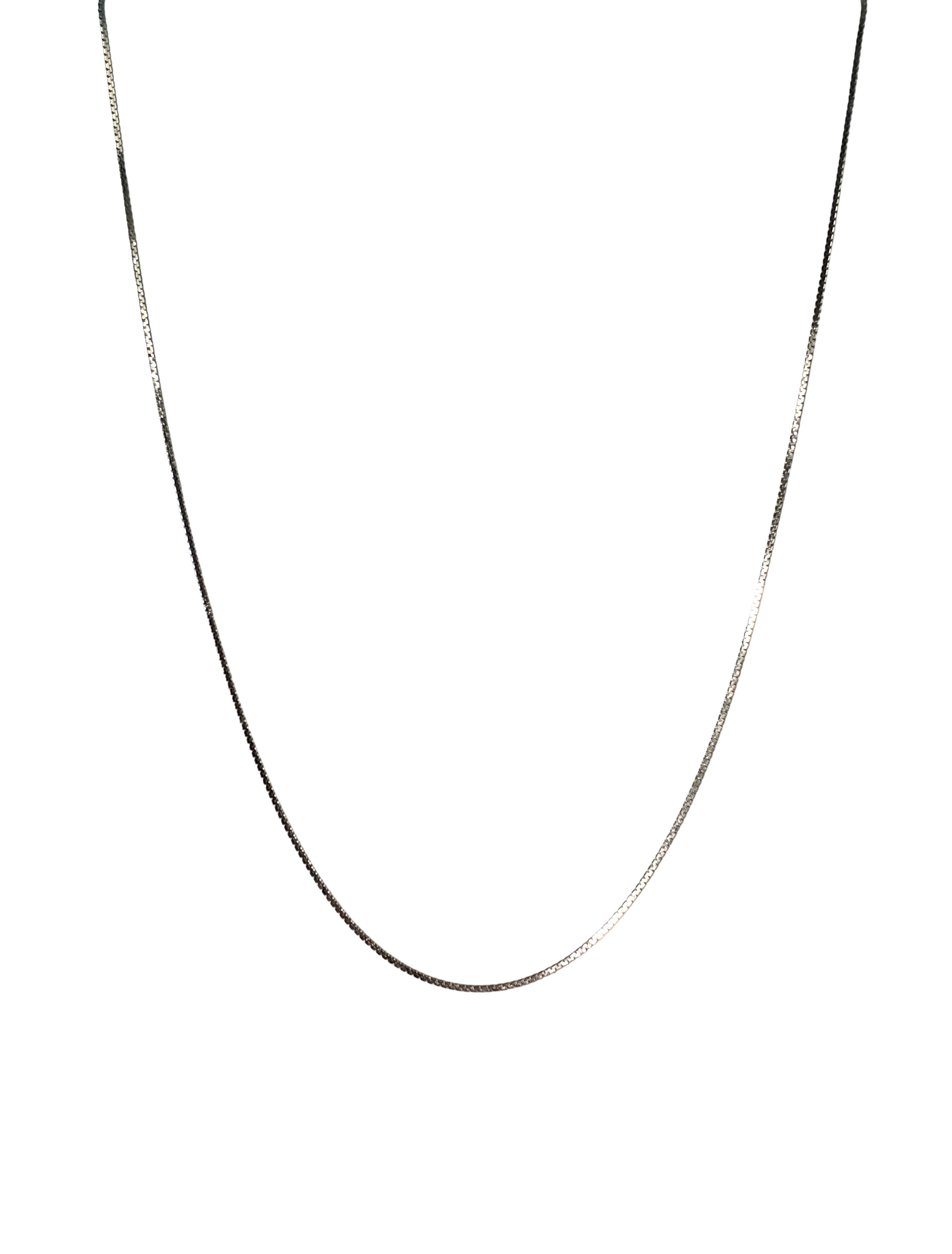 Fassonhalskette - Weißgold 750 - Länge ca. 50 cm - Privatbesitz