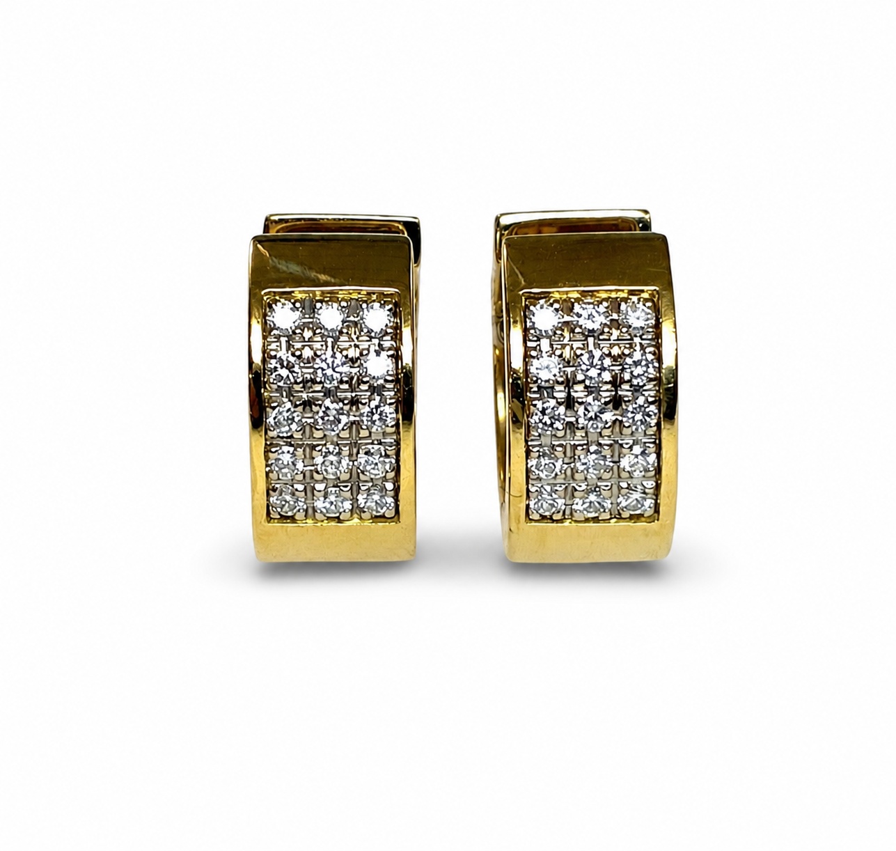 Brillantcreolen - Gold Weißgold 750 - Privatbesitz