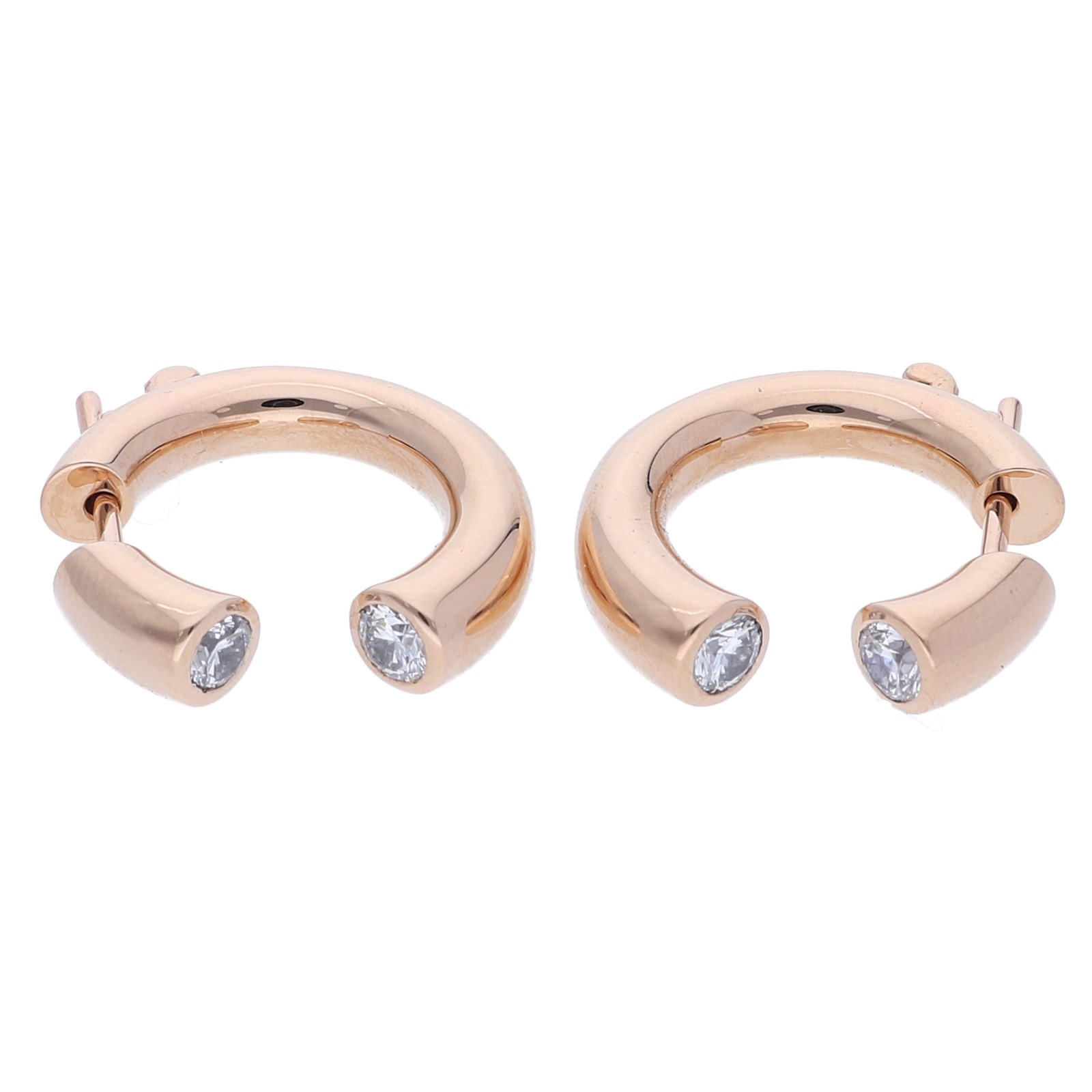 Creolen DIALOG Rotgold 585/- mit Brillanten zus. 0,48ct.