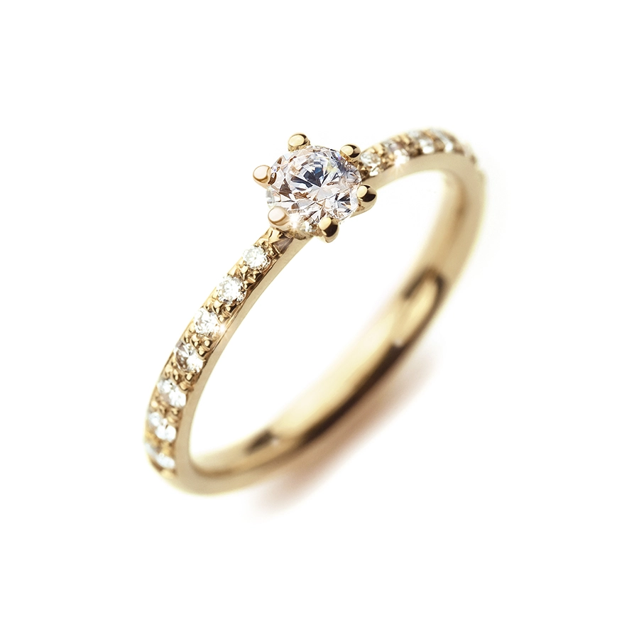 Ring ily PAVÉ 6 Krappen Gelbgold 585/- mit Brillanten