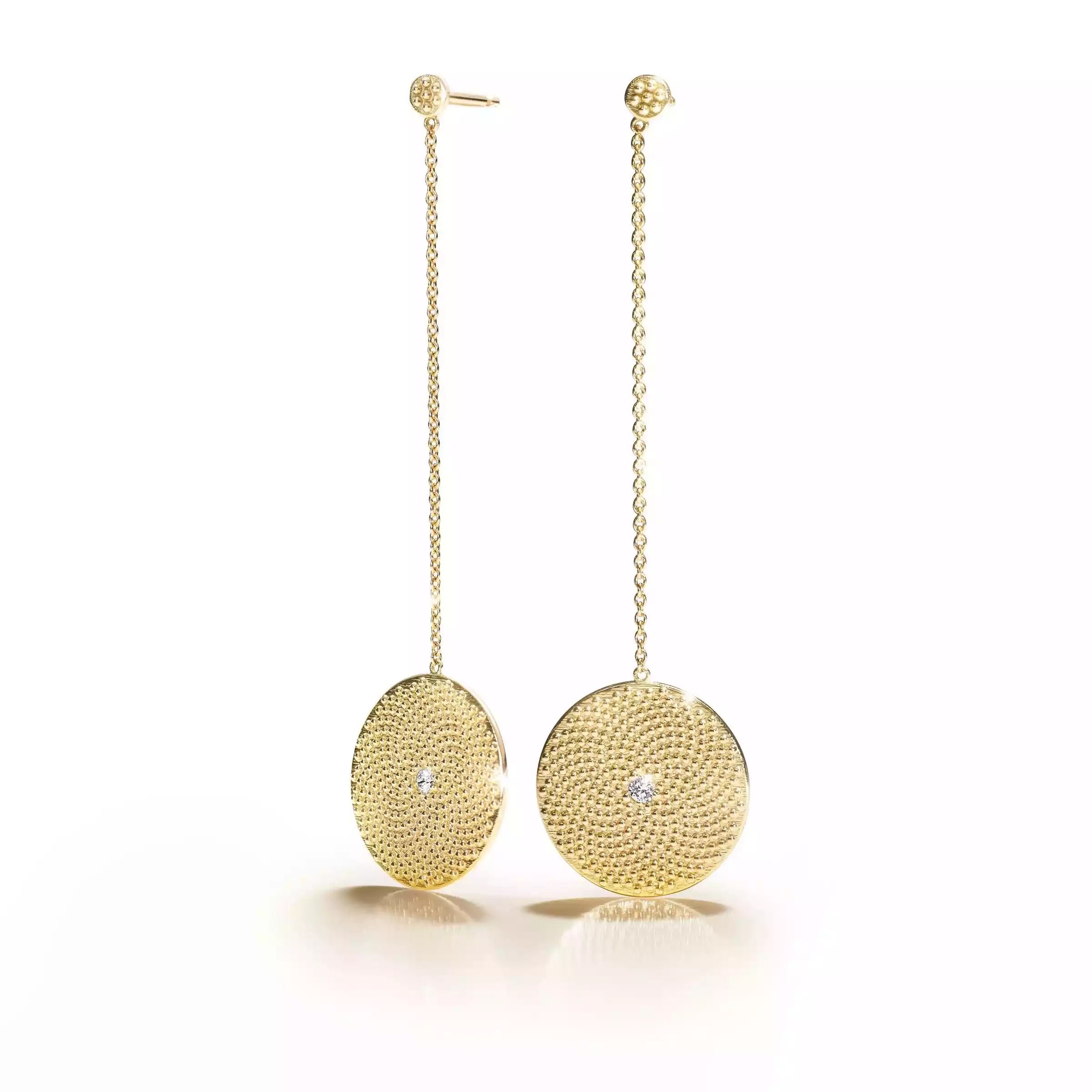 Ohrhänger FIBONACCI Gelbgold 585/- mit Brillant