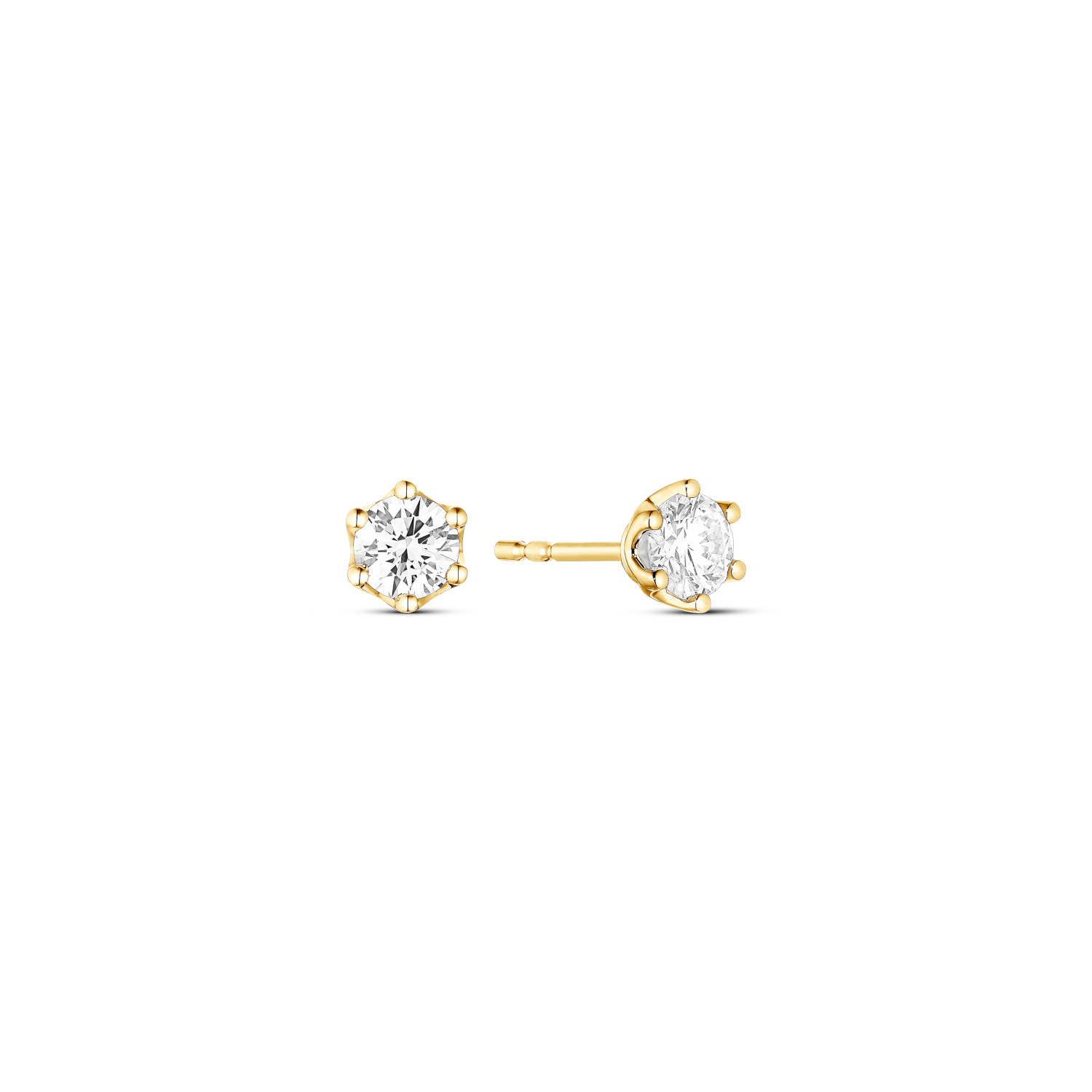 Lab Grown Diamond Ohrstecker Gold 585/- im Brillantschliff zus. 0,50 ct.
