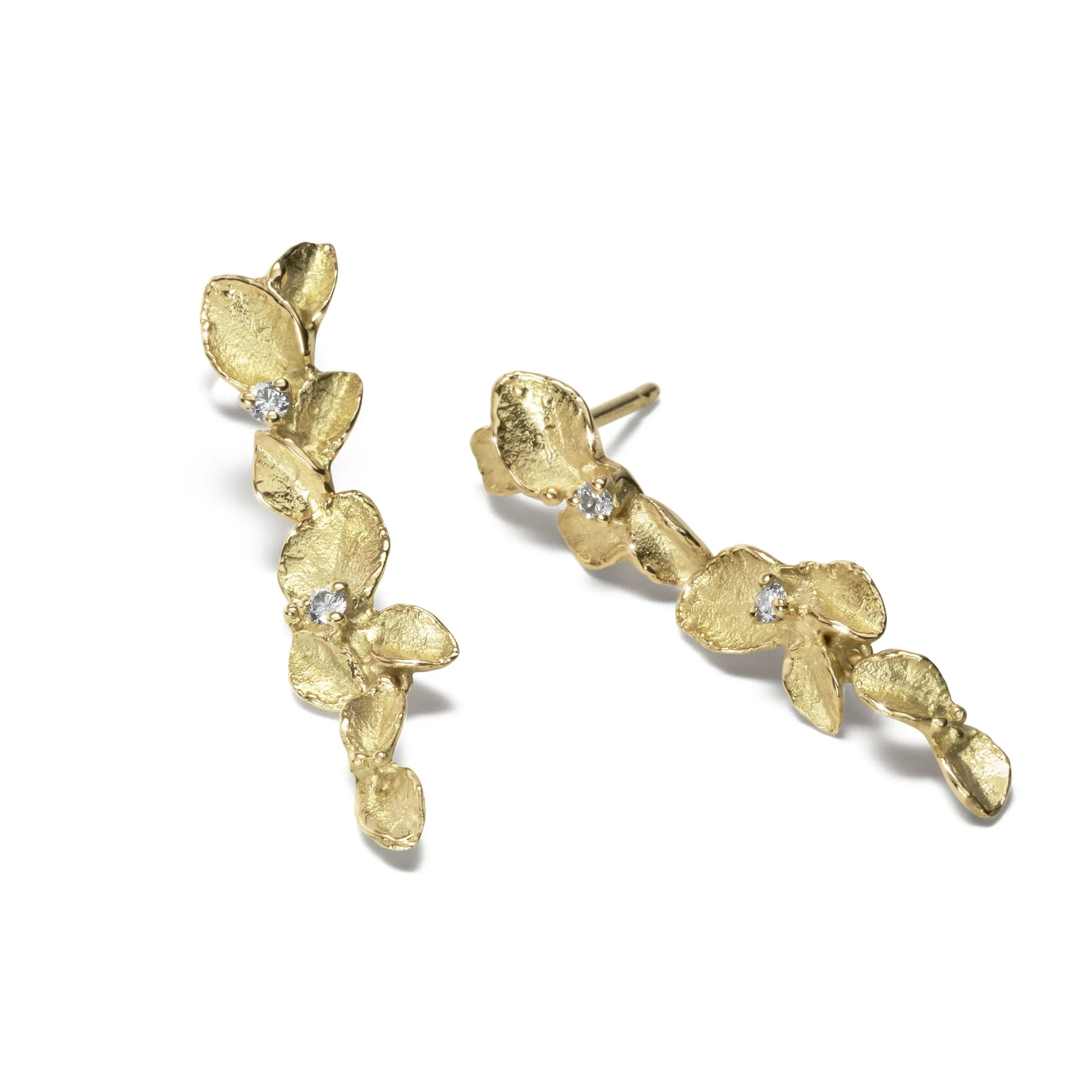 Ohrhänger WINDSPIEL Gelbgold 585/- mit Brillanten