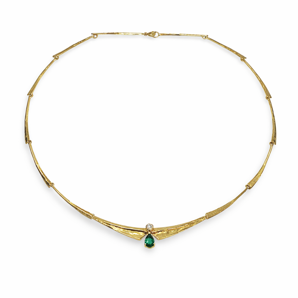 Brillant Collier - Gold 585 - Länge ca. 45 cm - Privatbesitz