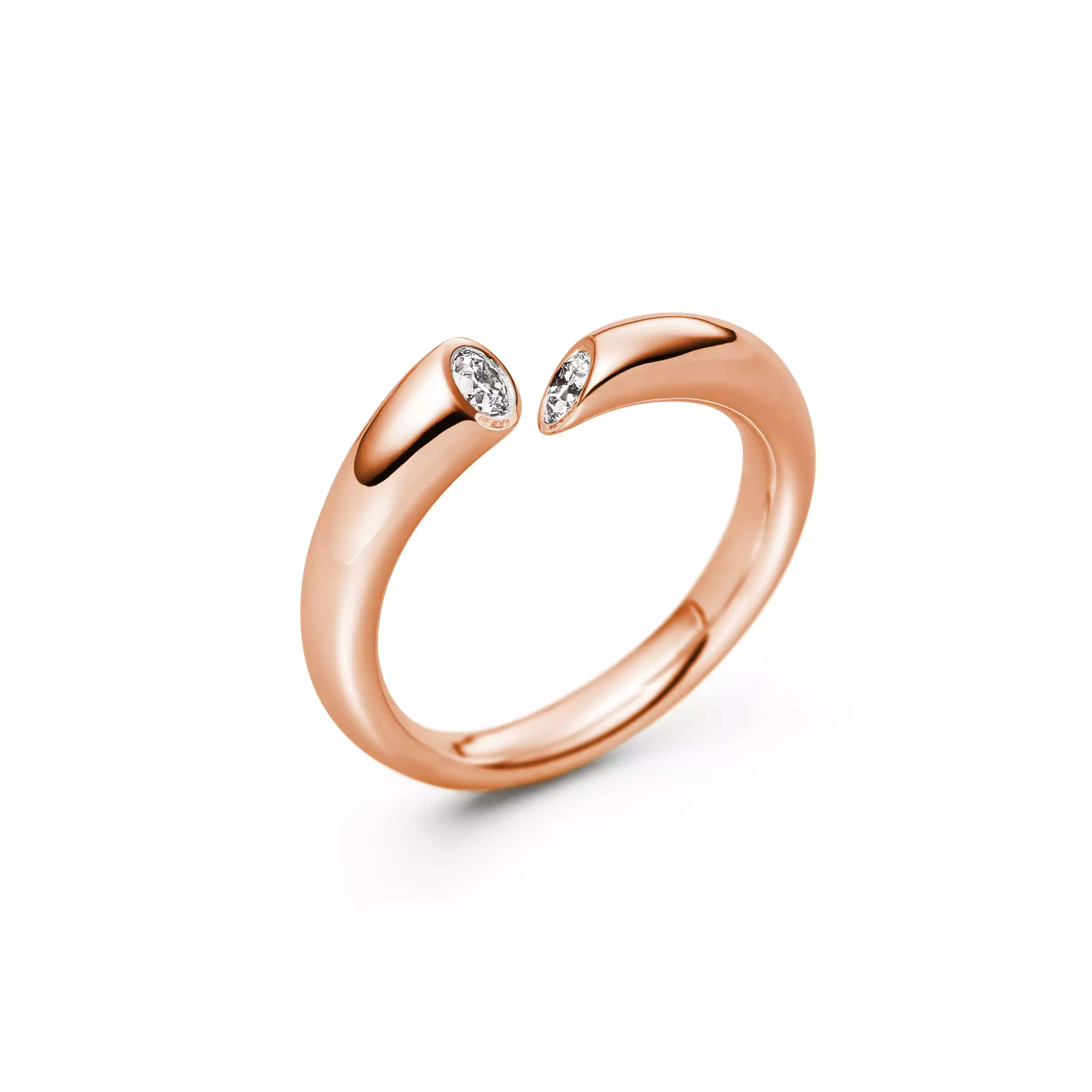 Ring DIALOG Swing Rotgold 585/- mit 2 Brillanten zus. 0,25ct.
