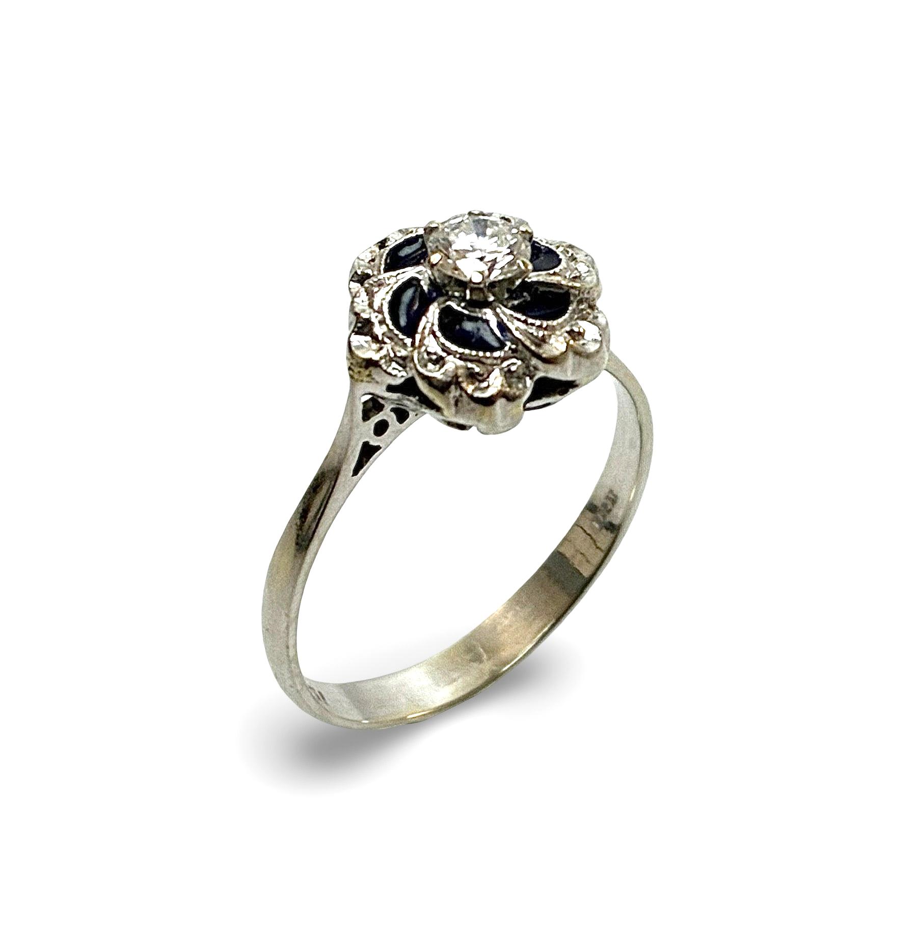 Brillantsolitär Ring - Weißgold 750 - RW 57 - Privatbesitz
