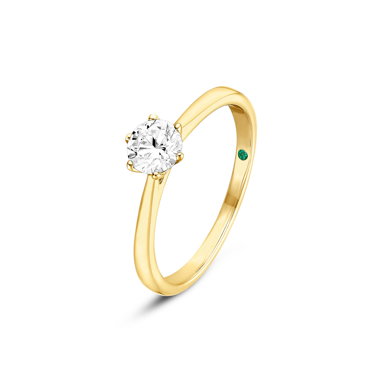 Lab Grown Diamond Solitär Ring Gelbgold 585/- im Brillantschliff 0,50 ct.