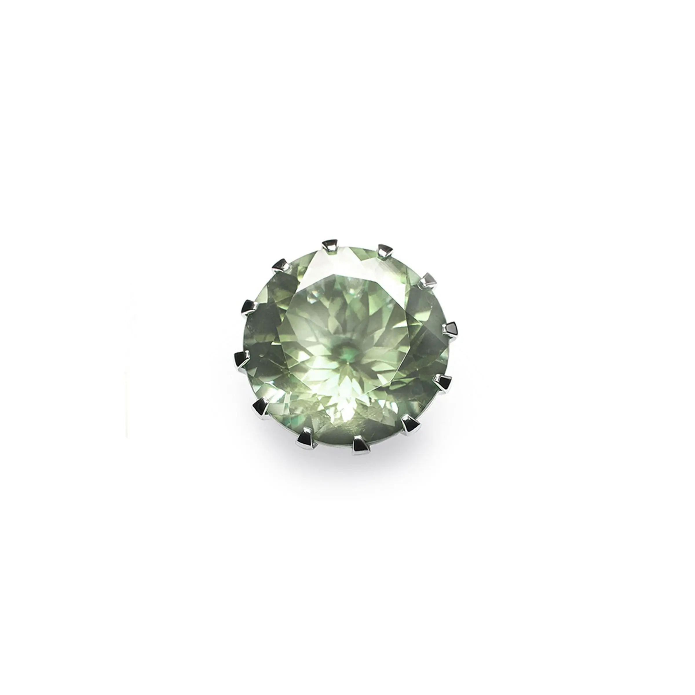 Charlotte Kopf CROWN Edelstahl mit Prasiolith