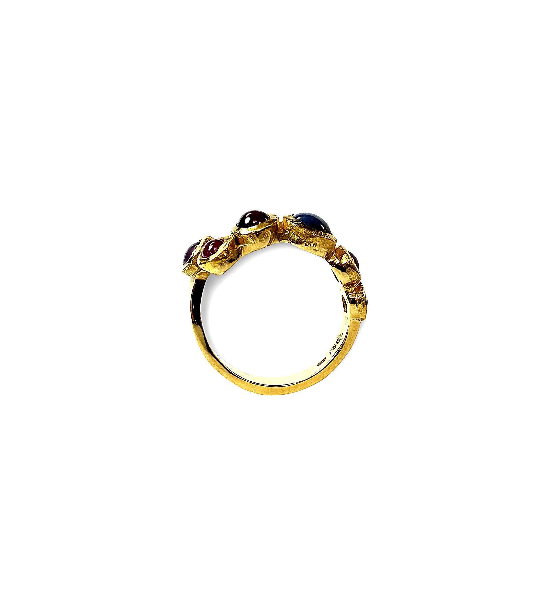 Sternsaphir Ring - Gold 750 - RW 54 - Privatbesitz