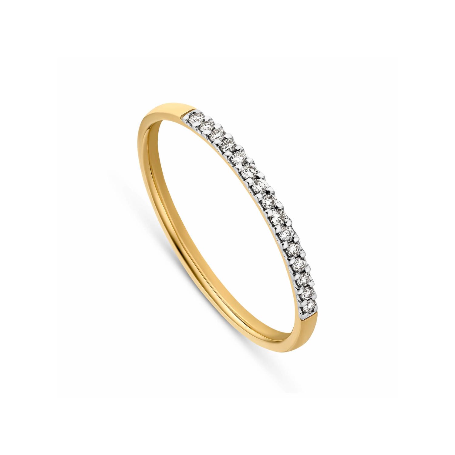 Memoire Ring Gelbgold 585/-mit Brillanten zus. 0,10ct.