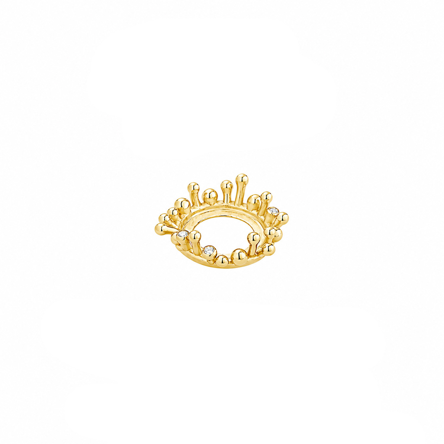 Charlotte Scheibe ANEMONE Sterlingsilber Gelbgold 585 vergoldet mit Brillanten