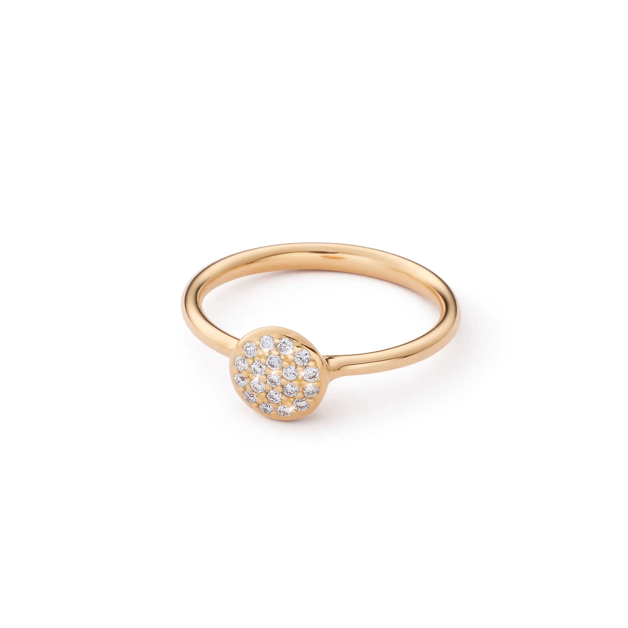 Ring GLANZLICHTER PAVÉ klein Gelbgold 750/- mit Brillanten