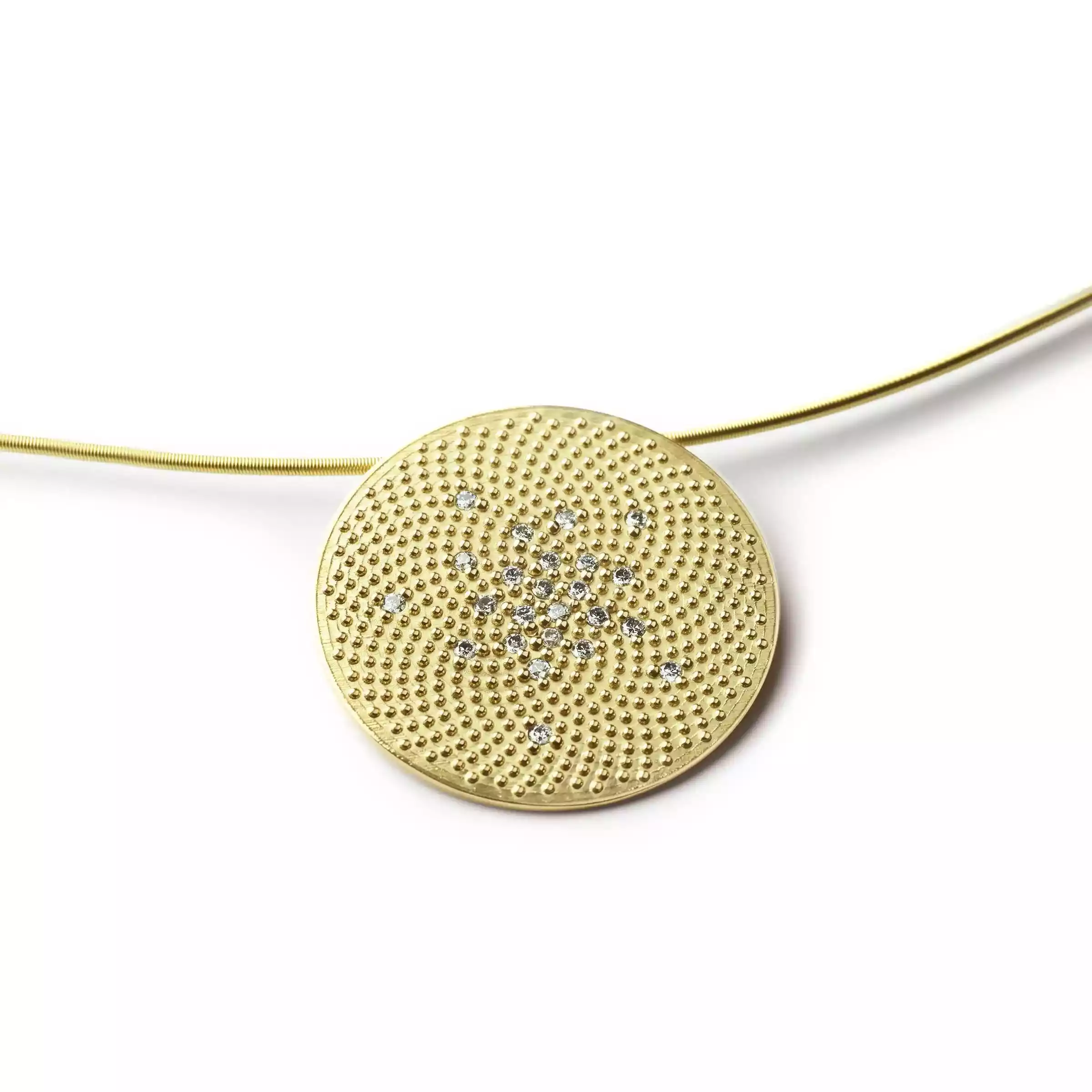 Anhänger FIBONACCI klein Gelbgold 750/- klein mit Brillanten