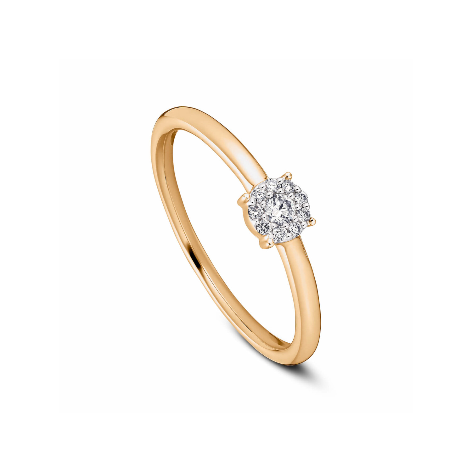 Brillant Ring Roségold 585/- "Soft Peach"