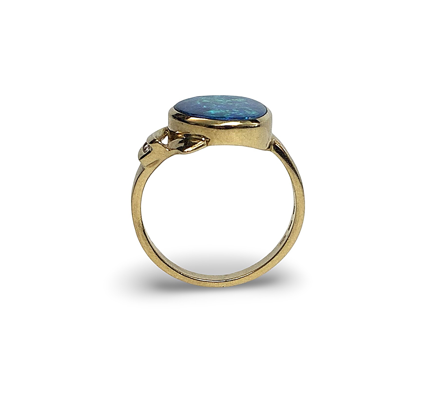 Opal Brillant Ring - Gold 750 - RW 54 - Privatbesitz