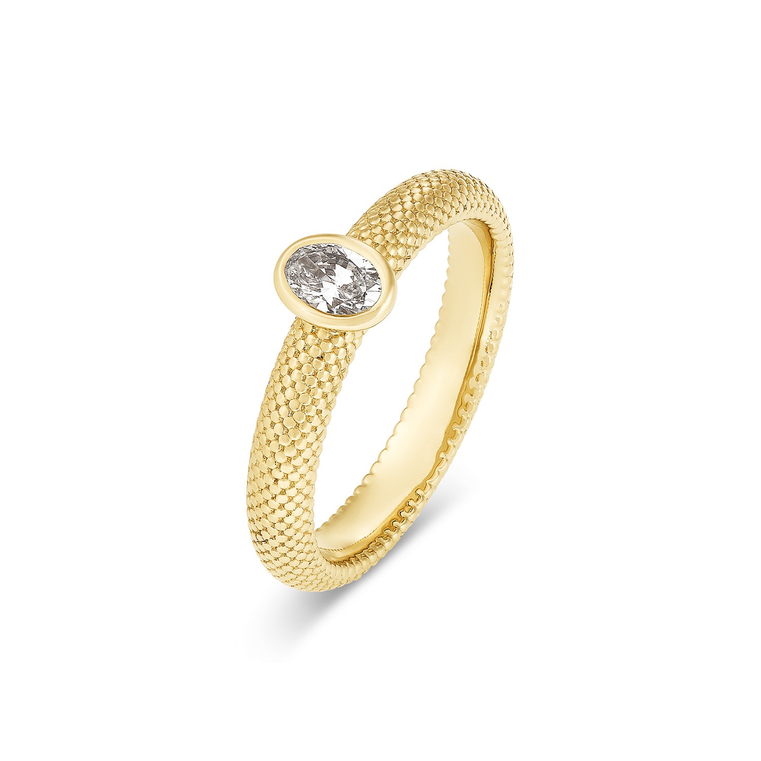 Ring AURUM Solitär Gelbgold 585/- mit Brillant oval 0,30ct