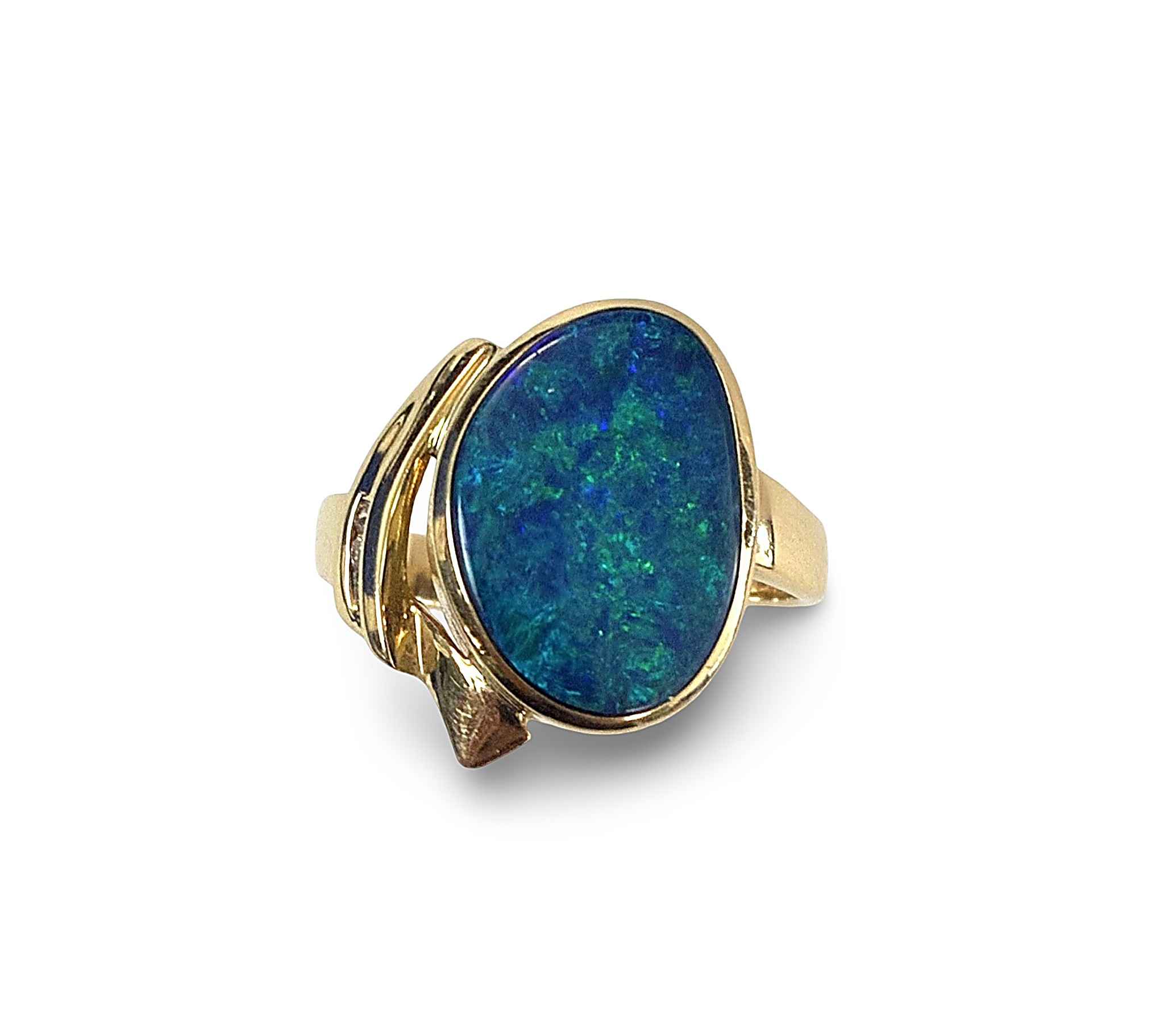 Opal Brillant Ring - Gold 750 - RW 54 - Privatbesitz
