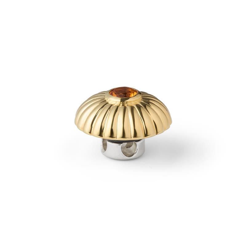 Charlotte Kopf SUN ø14mm Sterlingsilber Gelbgold 585/- vergoldet mit Citrin