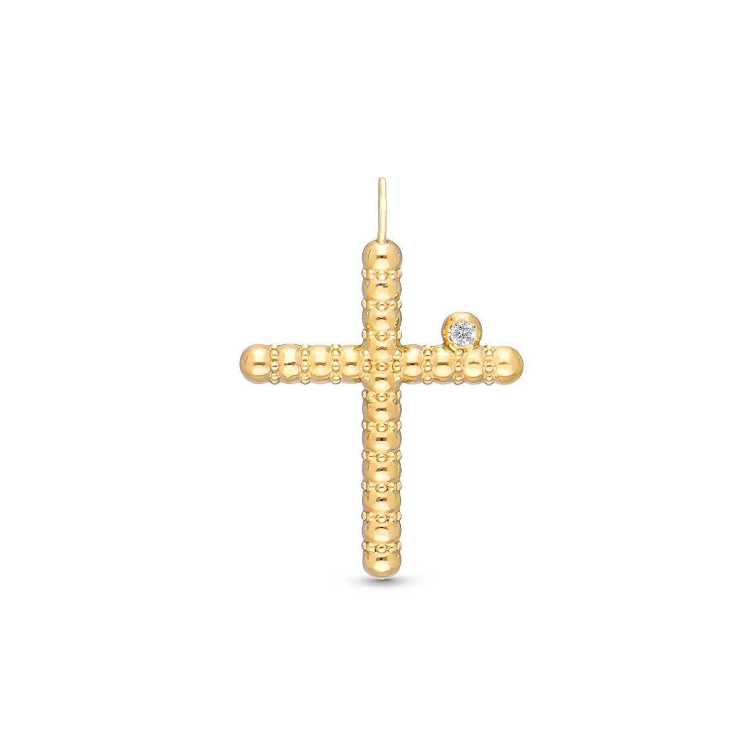 Anhänger IN SIGNO Kreuz groß Gelbgold 585/- mit Brillant