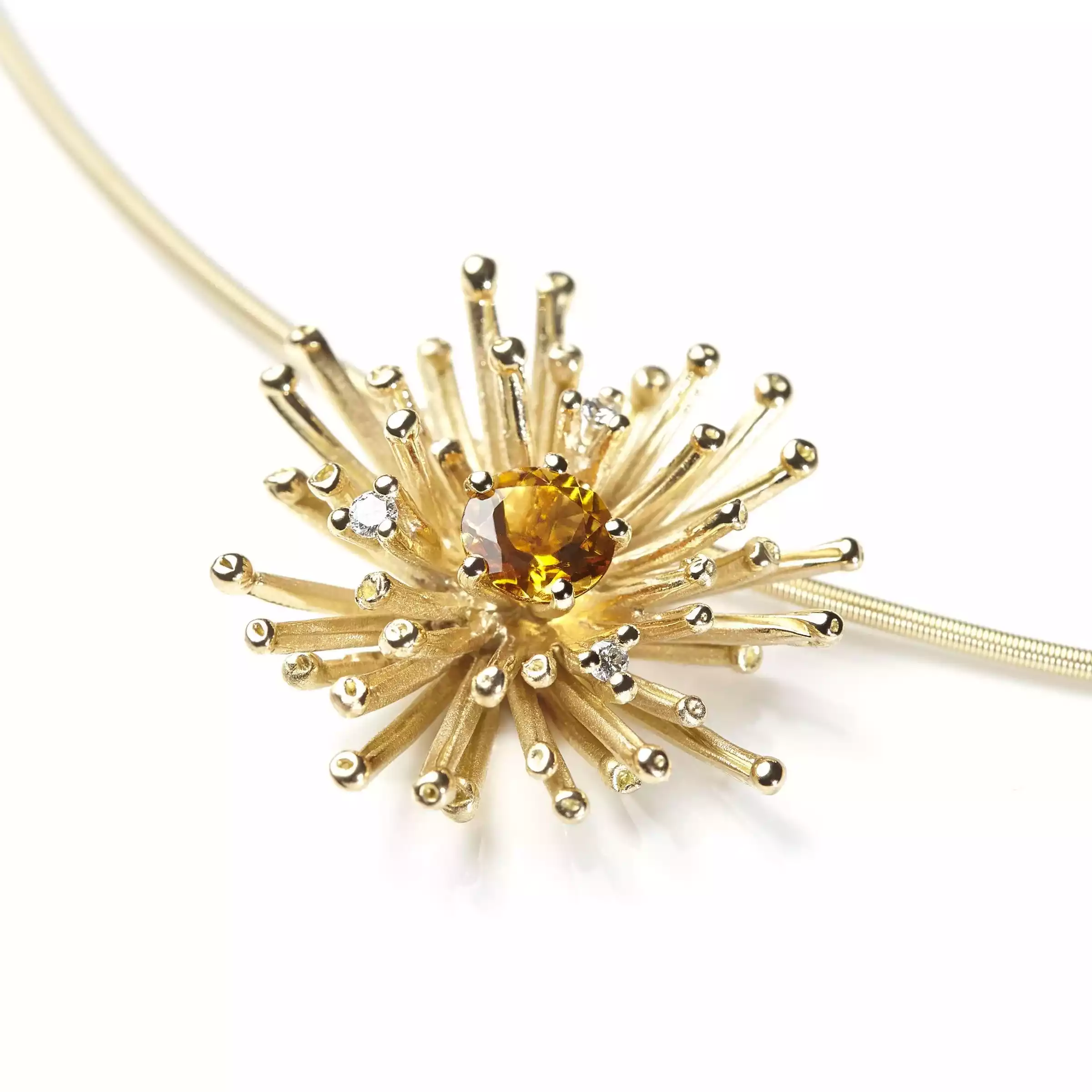 Anhänger BIGBANG Gelbgold 585/- mit Citrin und Brillanten