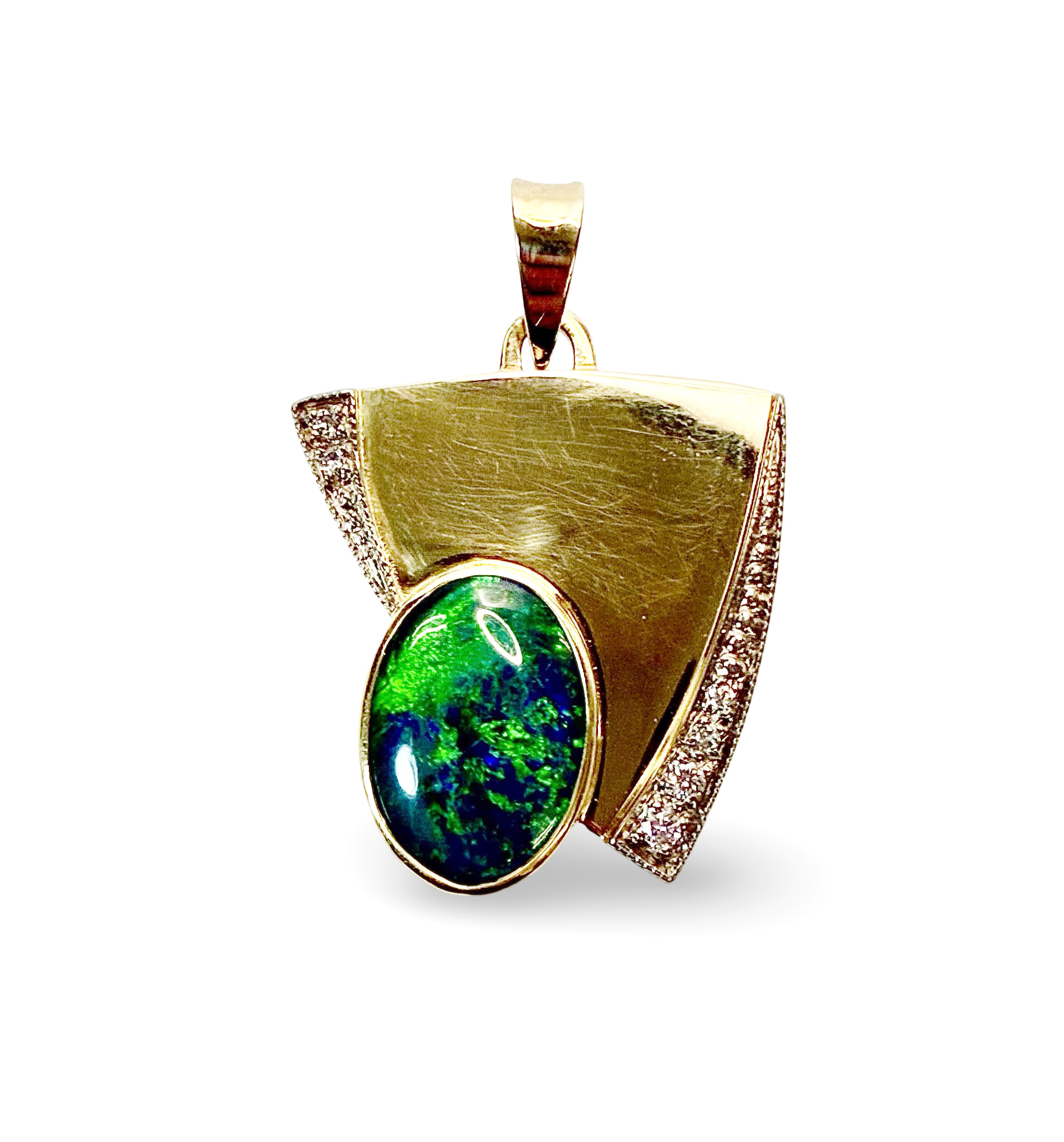 Brillant Opaldublette Anhänger - Gold 585 - Privatbesitz