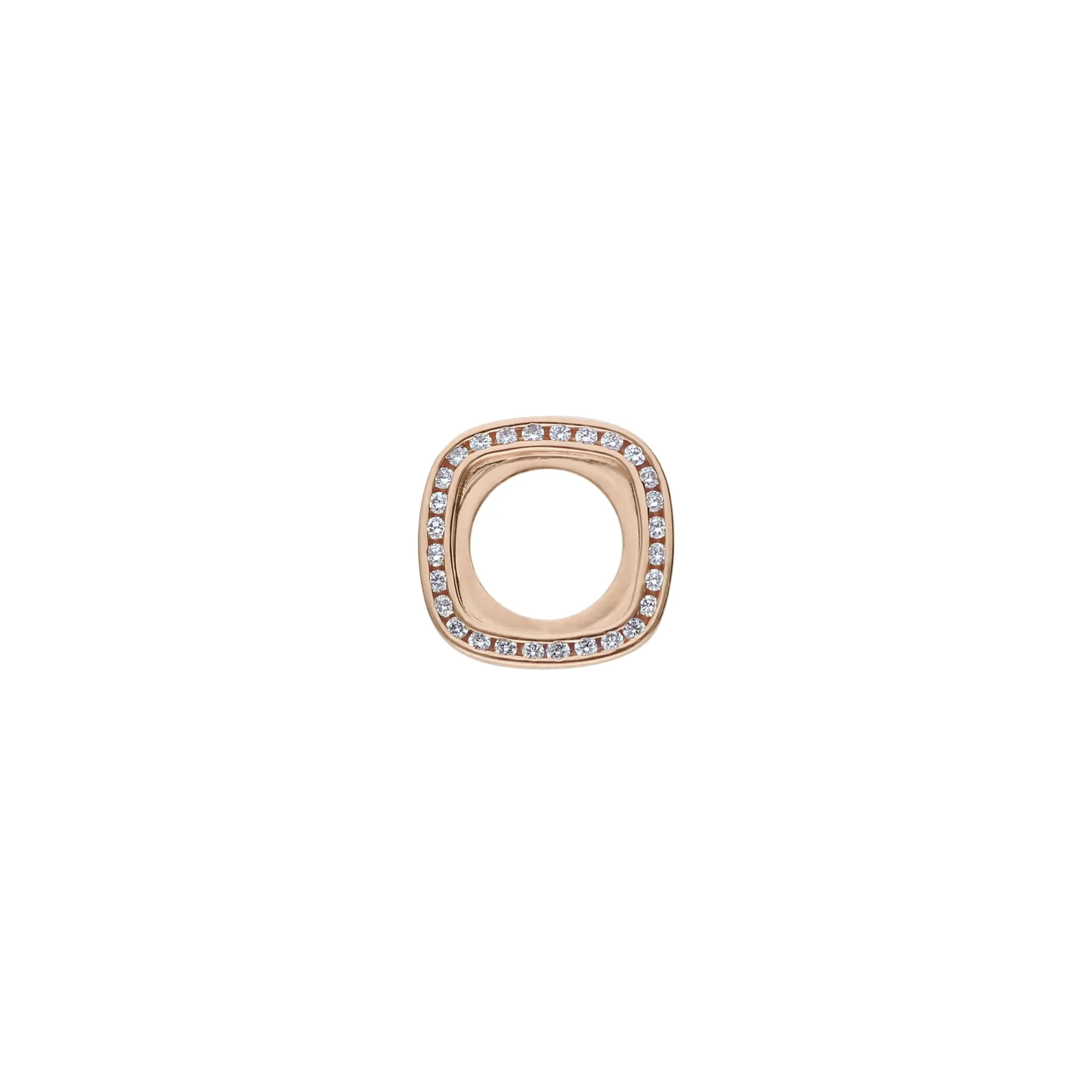 Charlotte Scheibe PIAZZA Rotgold 750/- mit Brillanten 12x12mm