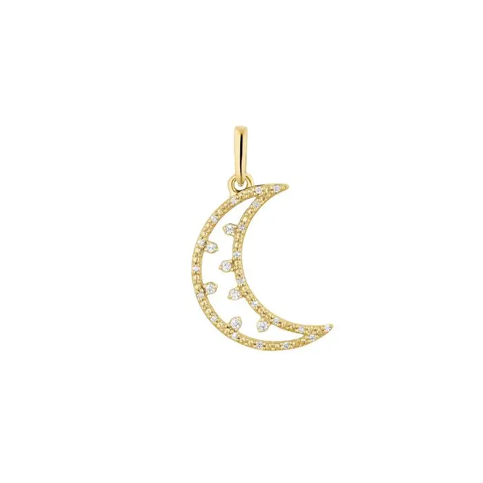 Brillant Anhänger "Mond" Gelbgold 585/-